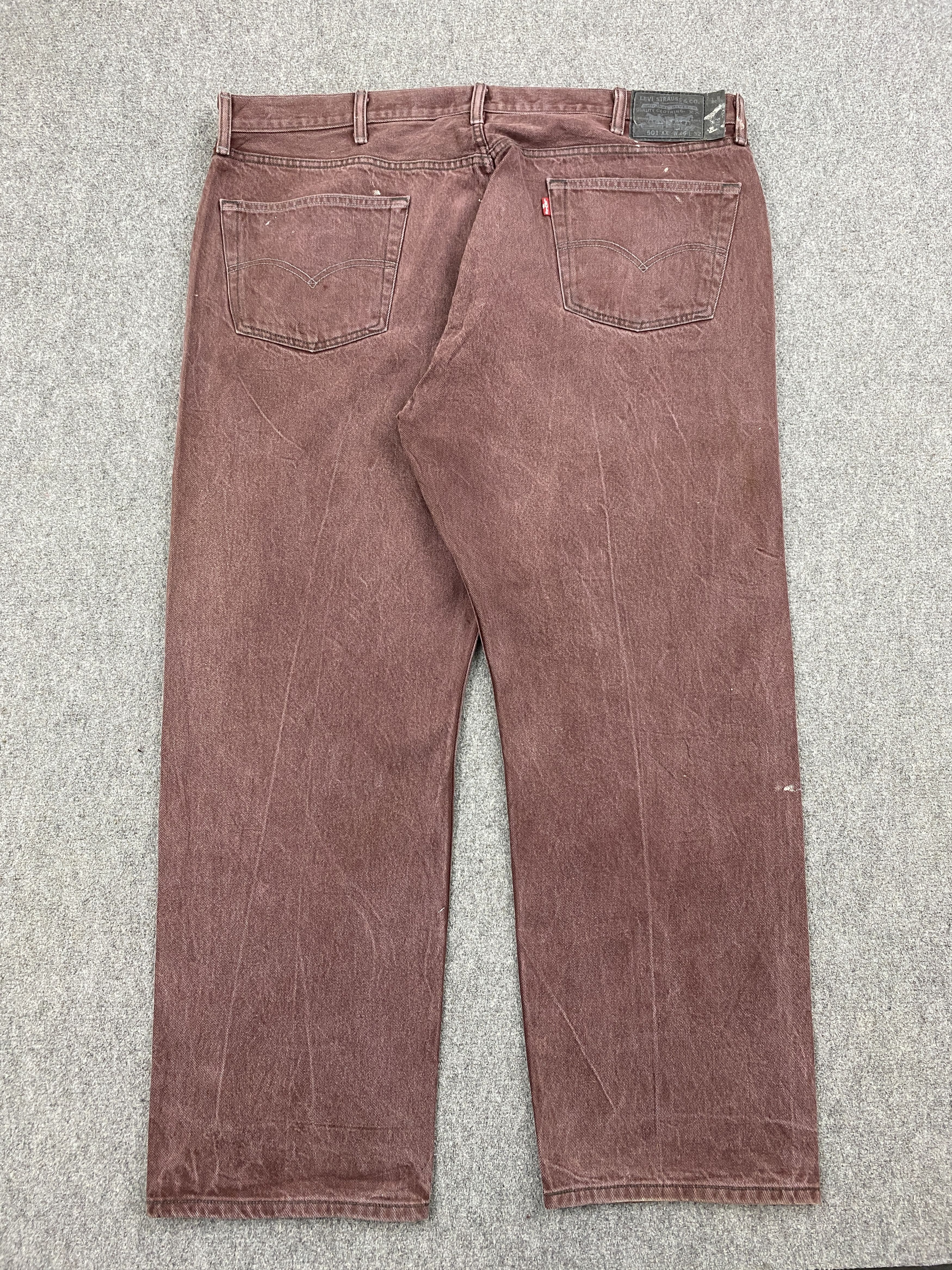 Levi's × Vintage Maroon Colour Vintage Levis 501 Jeans Size US 44 / EU 60 - 3 Thumbnail