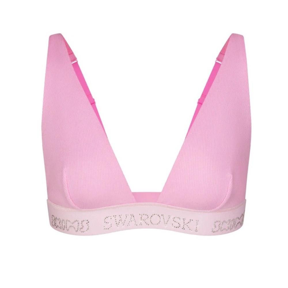 Skims x Swarovski Cotton Rib Crystal Top Bubble Gum Pink 2X