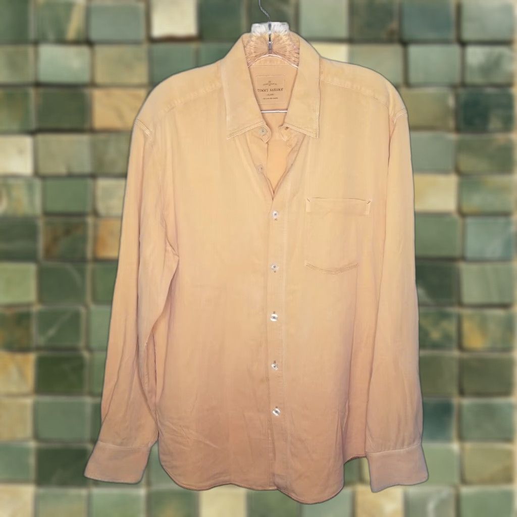 Tommy Bahama Tommy Bahama Men's Long Sleeve Button-Up Shirt Large Orange Casual Apparel Bahamas Size US L / EU 52-54 / 3 - 1 Thumbnail