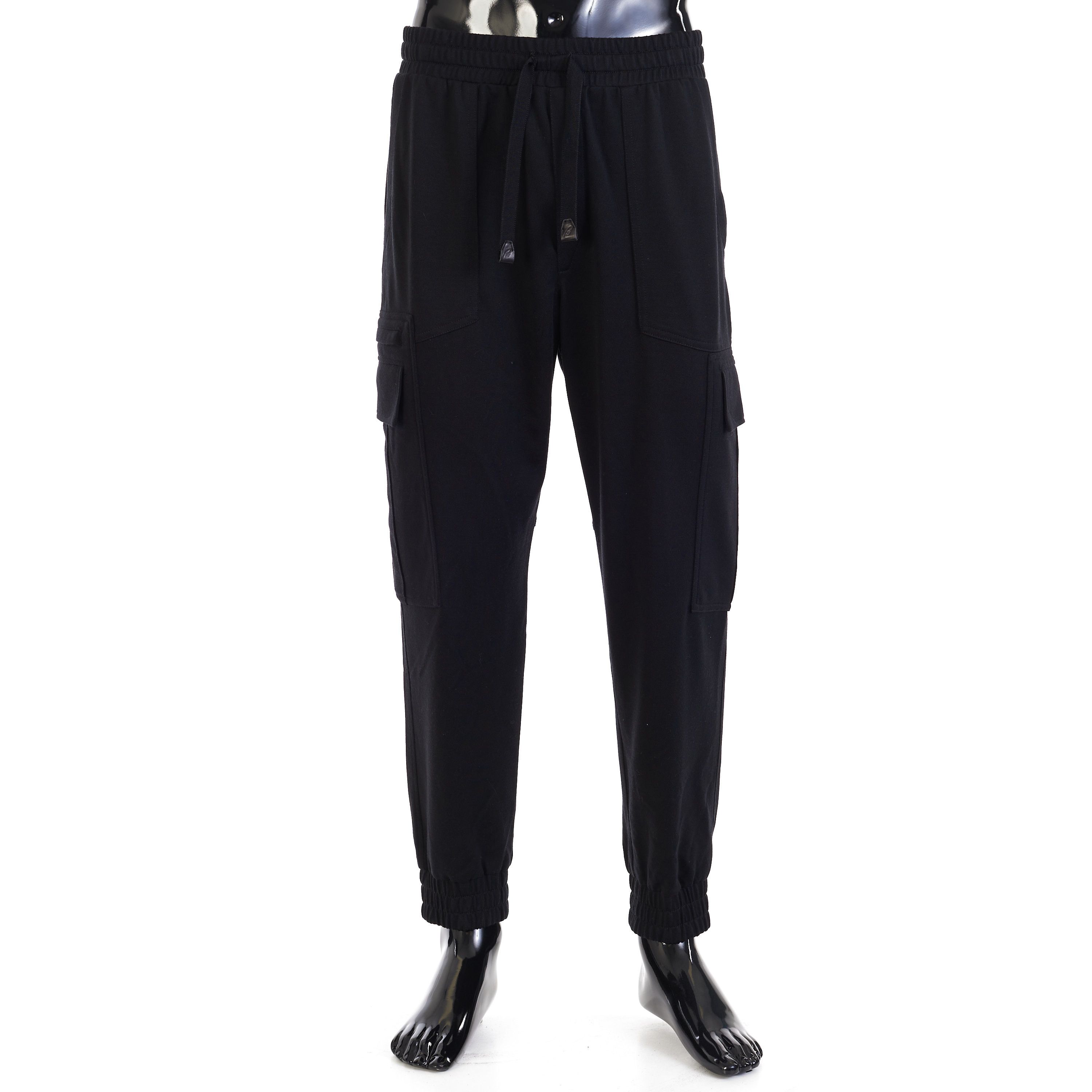 Black Sweatpants - Multipockets Virgin Wool