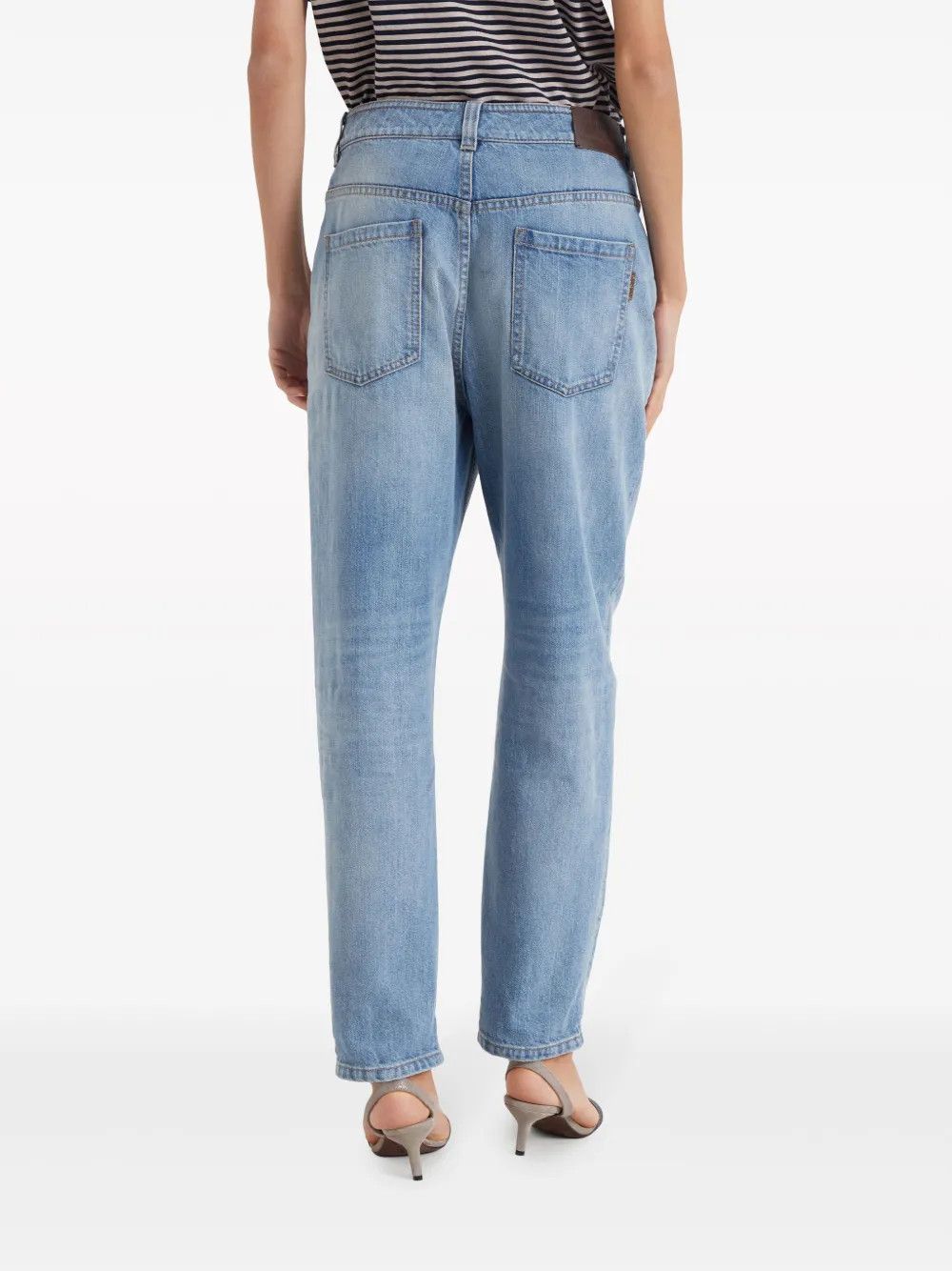 Brunello Cucinelli o1la1rc1a0425 Lady Denim Pants in Light Blue Size 28" / US 6 / IT 42 - 3 Thumbnail