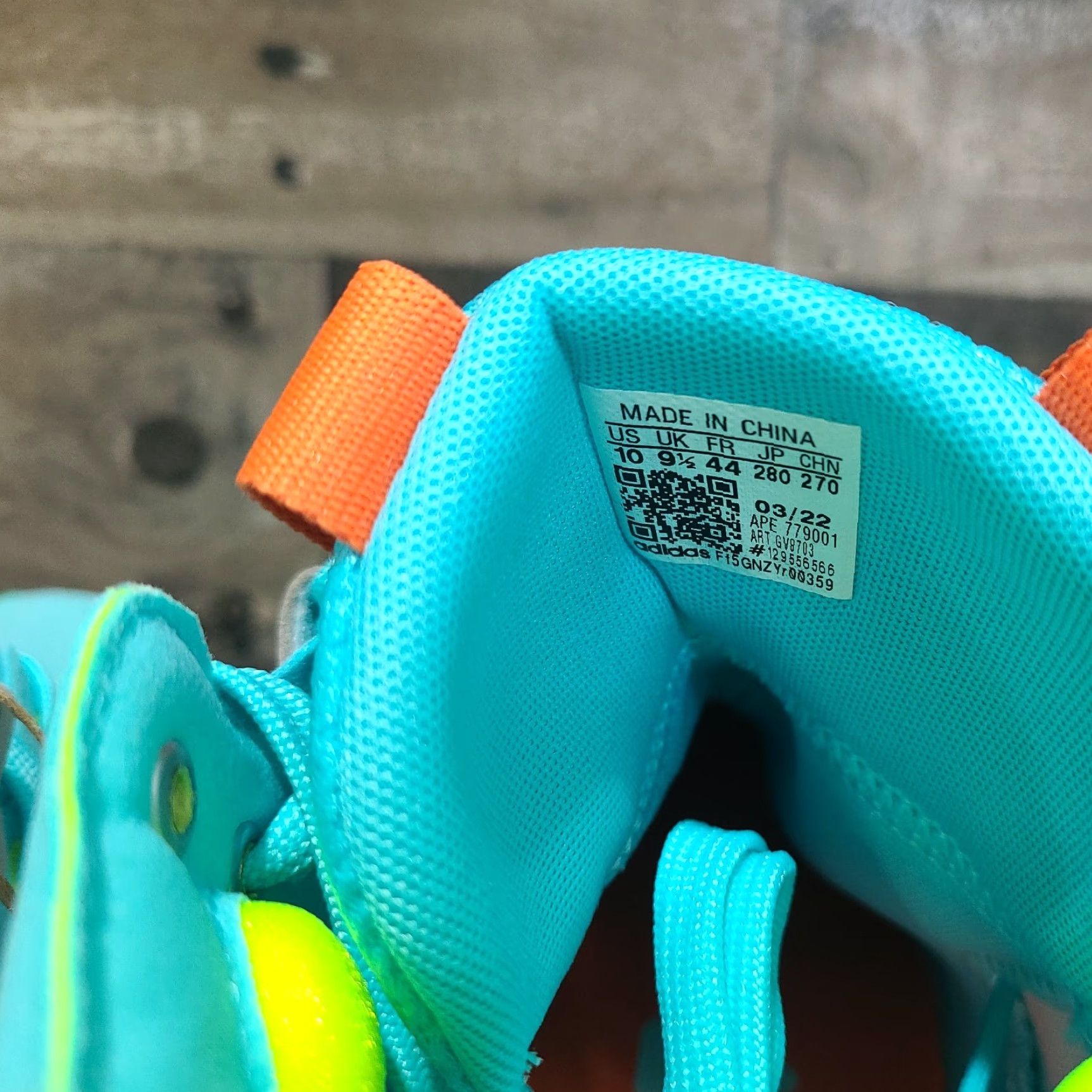 Adidas Adidas Harden Vol. 6 Pulse Aqua Solar Yellow GV8703 Men Size 10 Basketball Low Top Shoes Size US 10 / EU 43 - 5 Thumbnail
