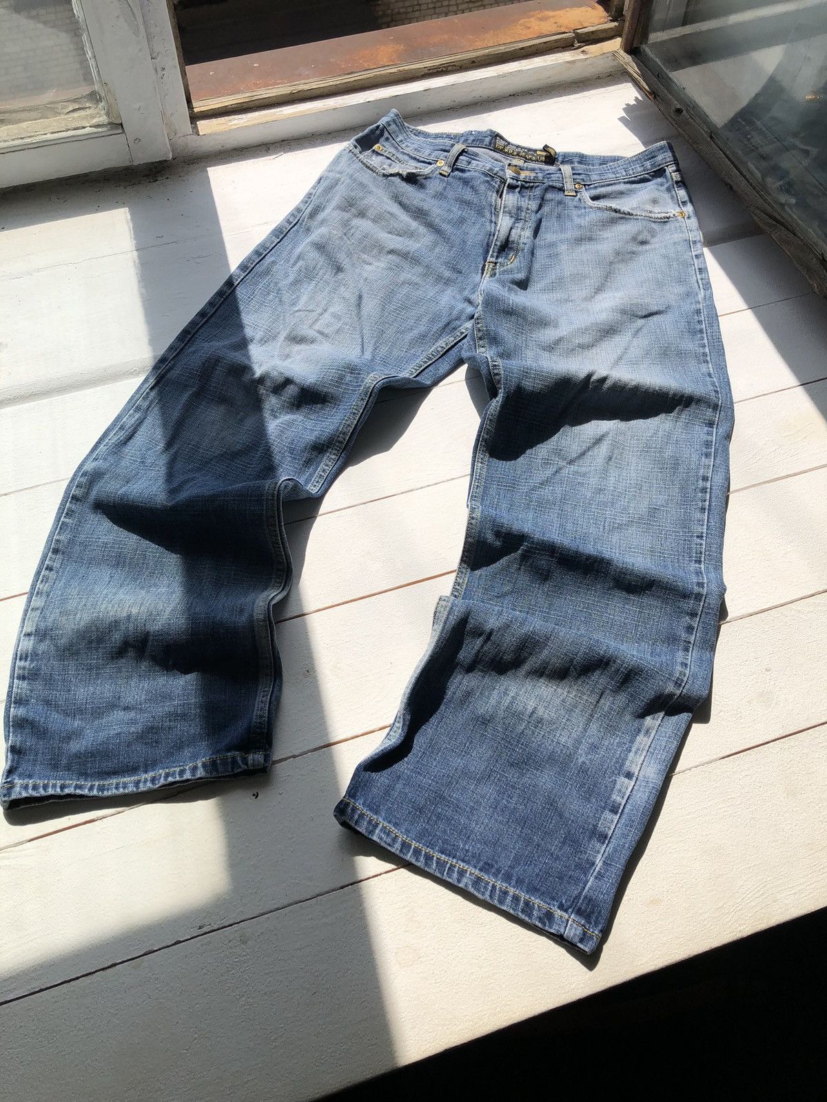 Dickies × Vintage 90s Dickies USA MADE Vintage Work Blue Baggy Denim Jeans Size US 34 / EU 50 - 2 Thumbnail