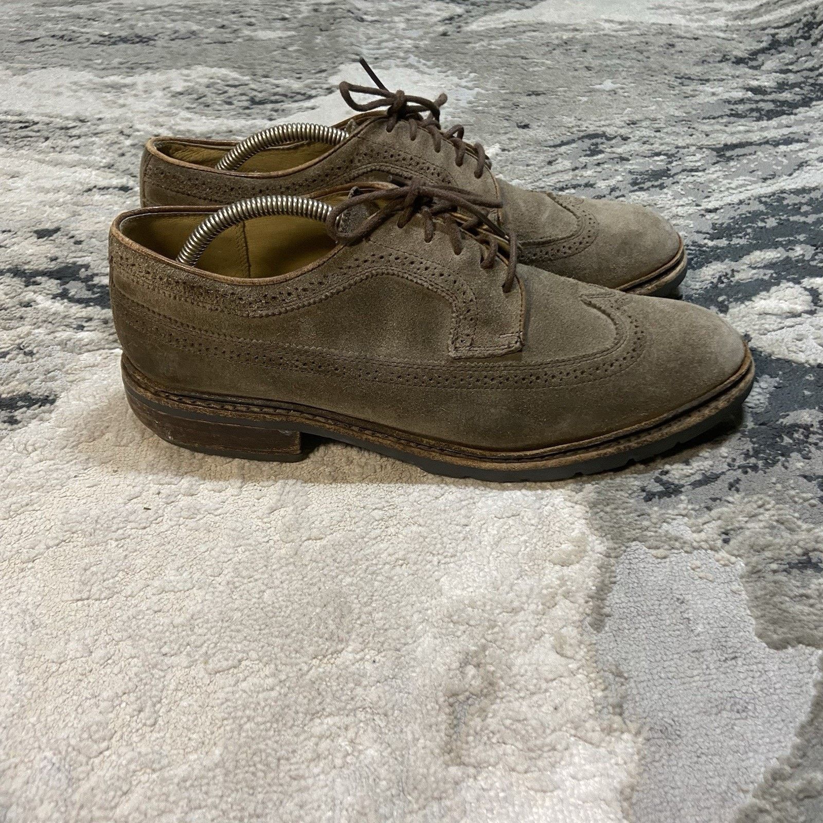 Frye Frye Brown Suede Leather Wingtip Lace Oxford Shoes Sz 12 D Size US 12 / EU 45 - 5 Thumbnail