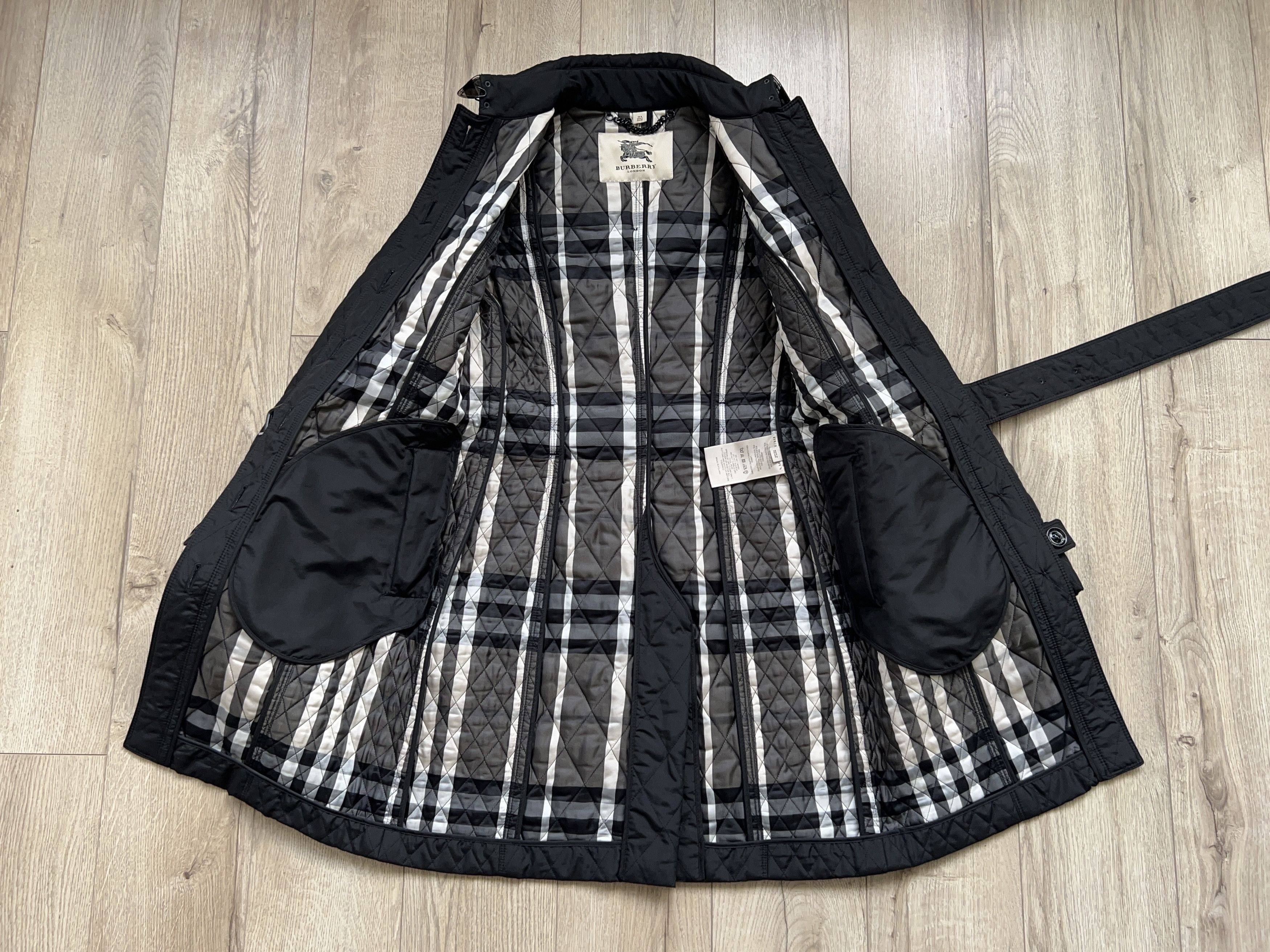 Burberry Womens Burberry Long Jacket Coat Quilted Black Size US 2 Size XS / US 0-2 / IT 36-38 - 10 Thumbnail