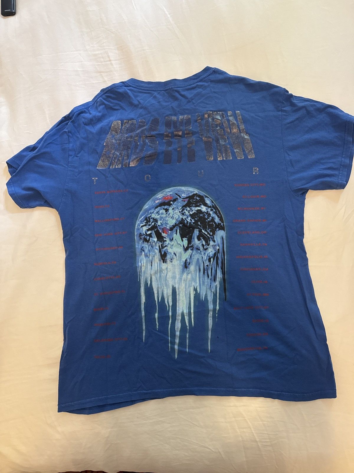 Travis Scott × Vintage Vintage Travis Scott Birds Eye View Tour Tee Size US L / EU 52-54 / 3 - 1 Thumbnail