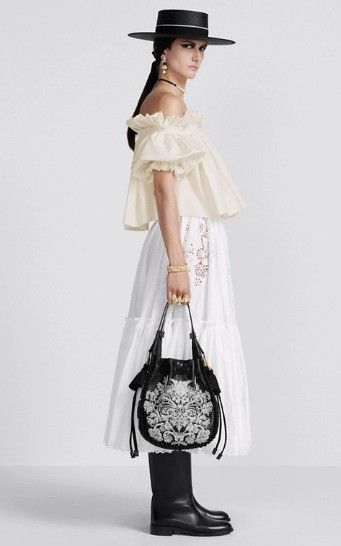 Dior o1w1db10425 Size: OS / Hobo Bucket Bag in Black & White Size ONE SIZE - 6 Thumbnail
