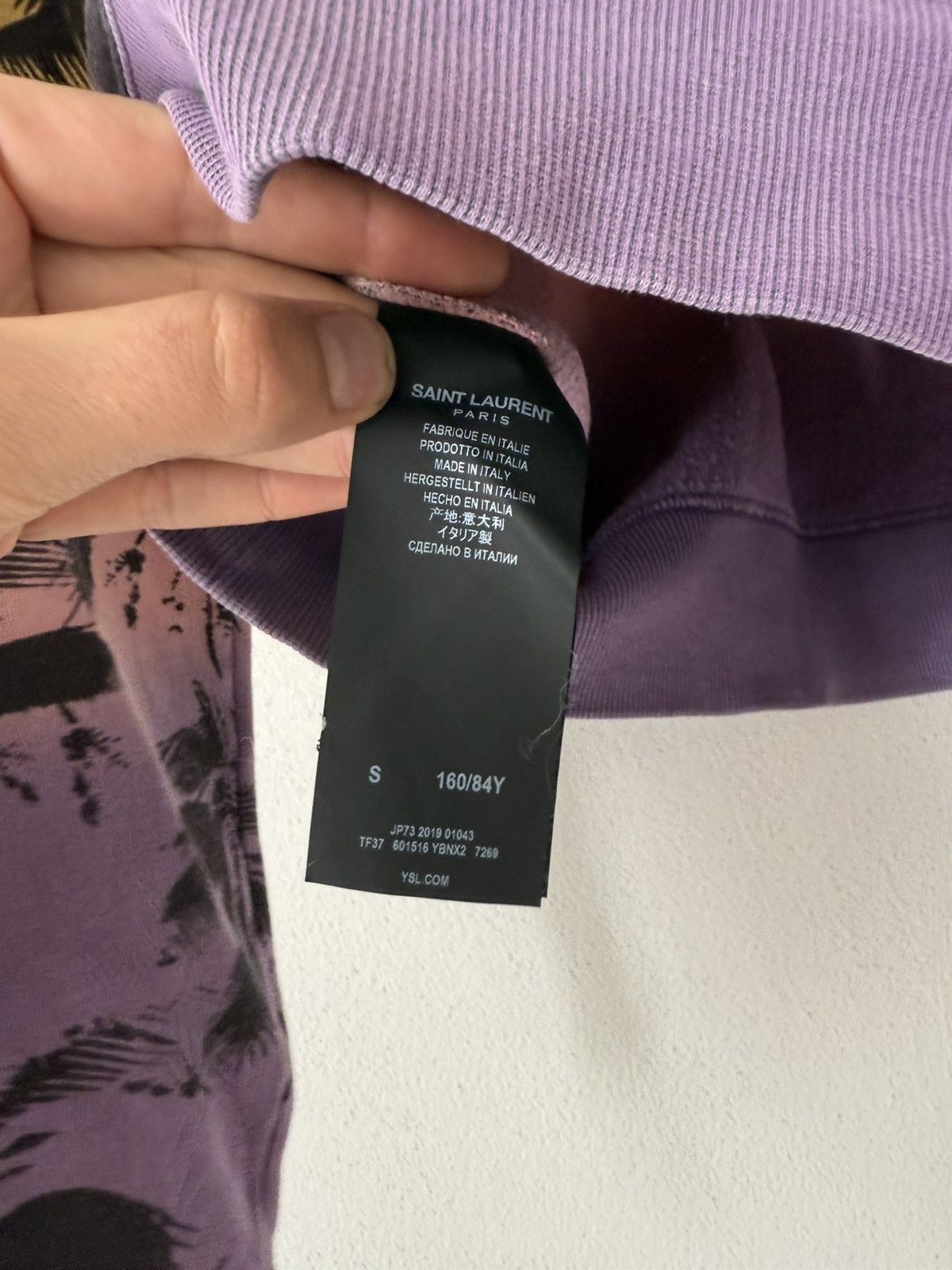 Saint Laurent Paris Gradient Palm Print Sweatshirt Size US S / EU 44-46 / 1 - 6 Thumbnail