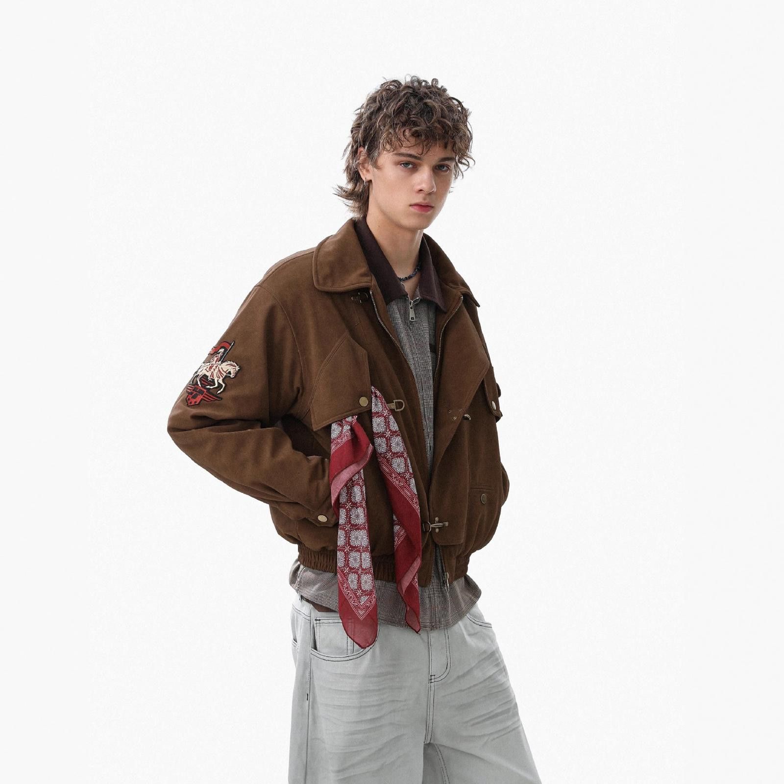 Japanese Brand Fireman Clasp Canvas Embroidered Padded Jacket Size US M / EU 48-50 / 2 - 2 Thumbnail