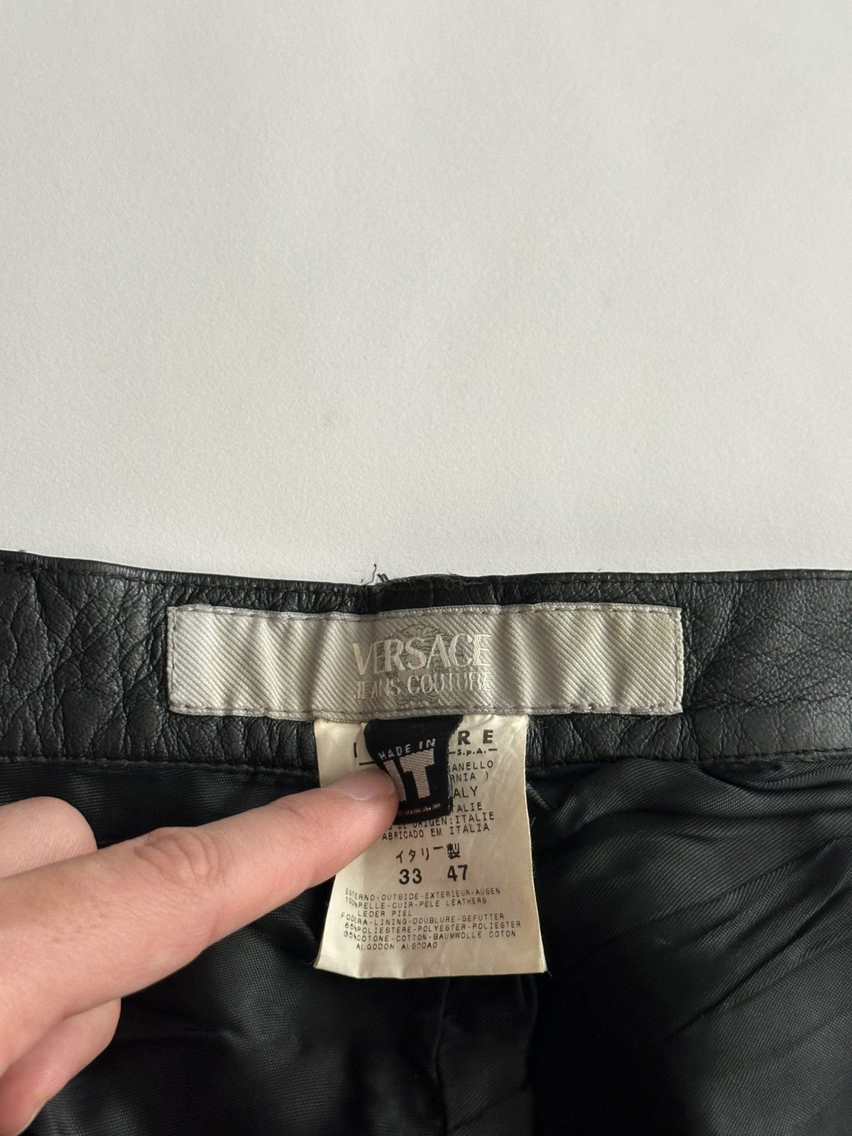 Versace Versace 2000’s Leather Pants Size US 30 / EU 46 - 9 Thumbnail