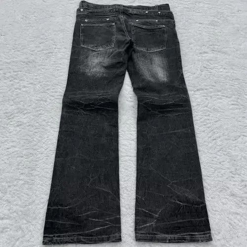 Jean Grunge Design Retro Flared Washed Y2k Jeans Pants Size US 36 / EU 52 - 3 Thumbnail