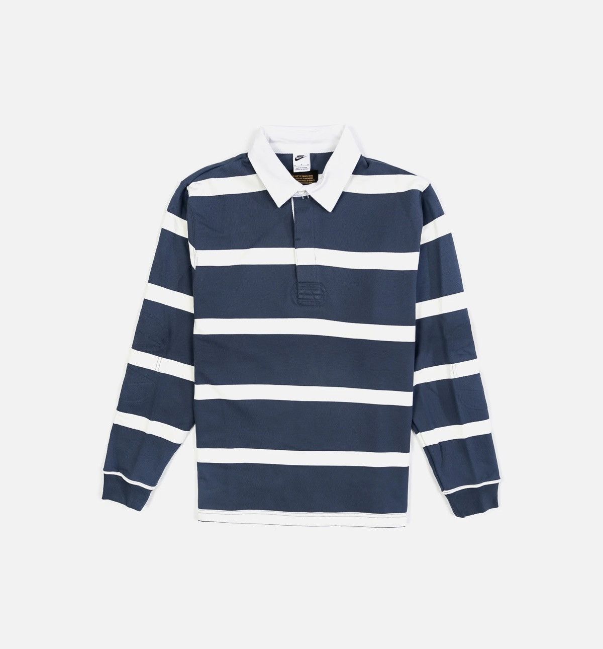 Nike Nike Life Striped Heavyweight Blue White Rugby Shirt Size US L / EU 52-54 / 3 - 1 Thumbnail
