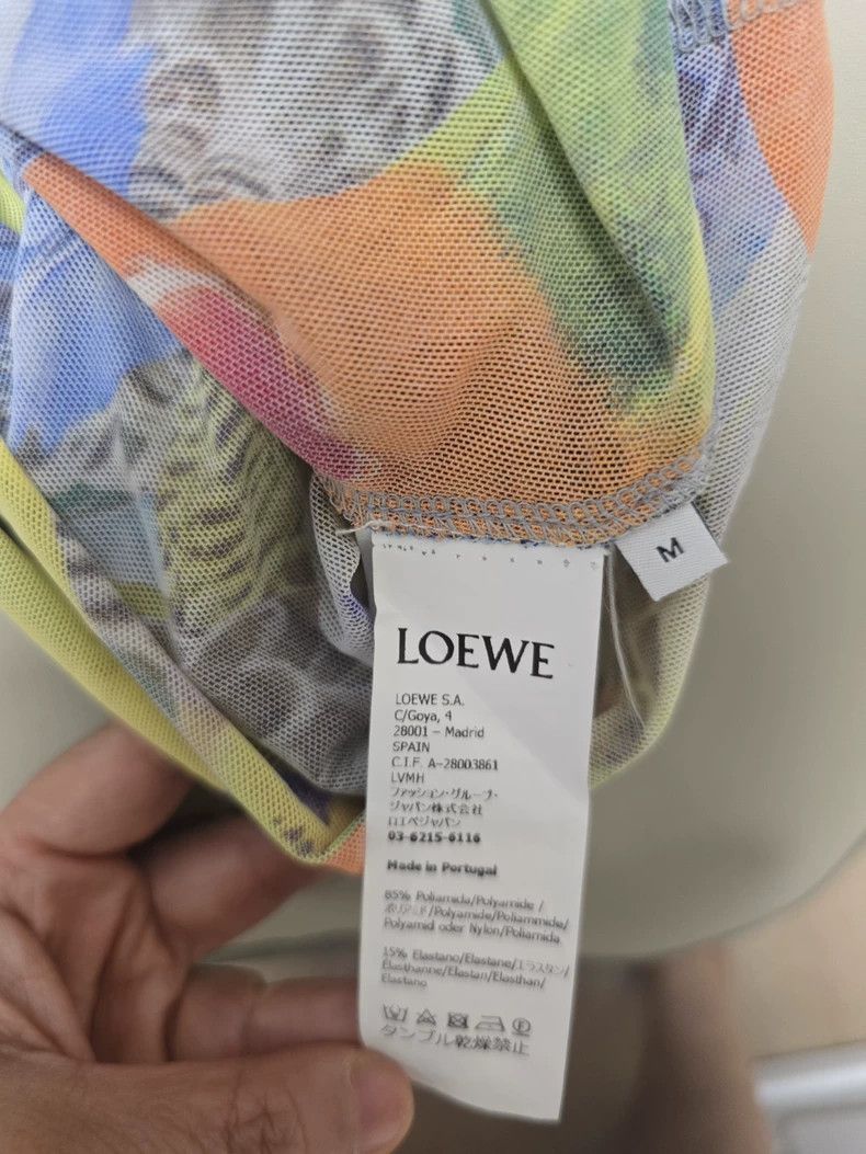 Loewe LOEWE Parrot print irregularly cut net gauze body garment Size M / US 6-8 / IT 42-44 - 3 Thumbnail