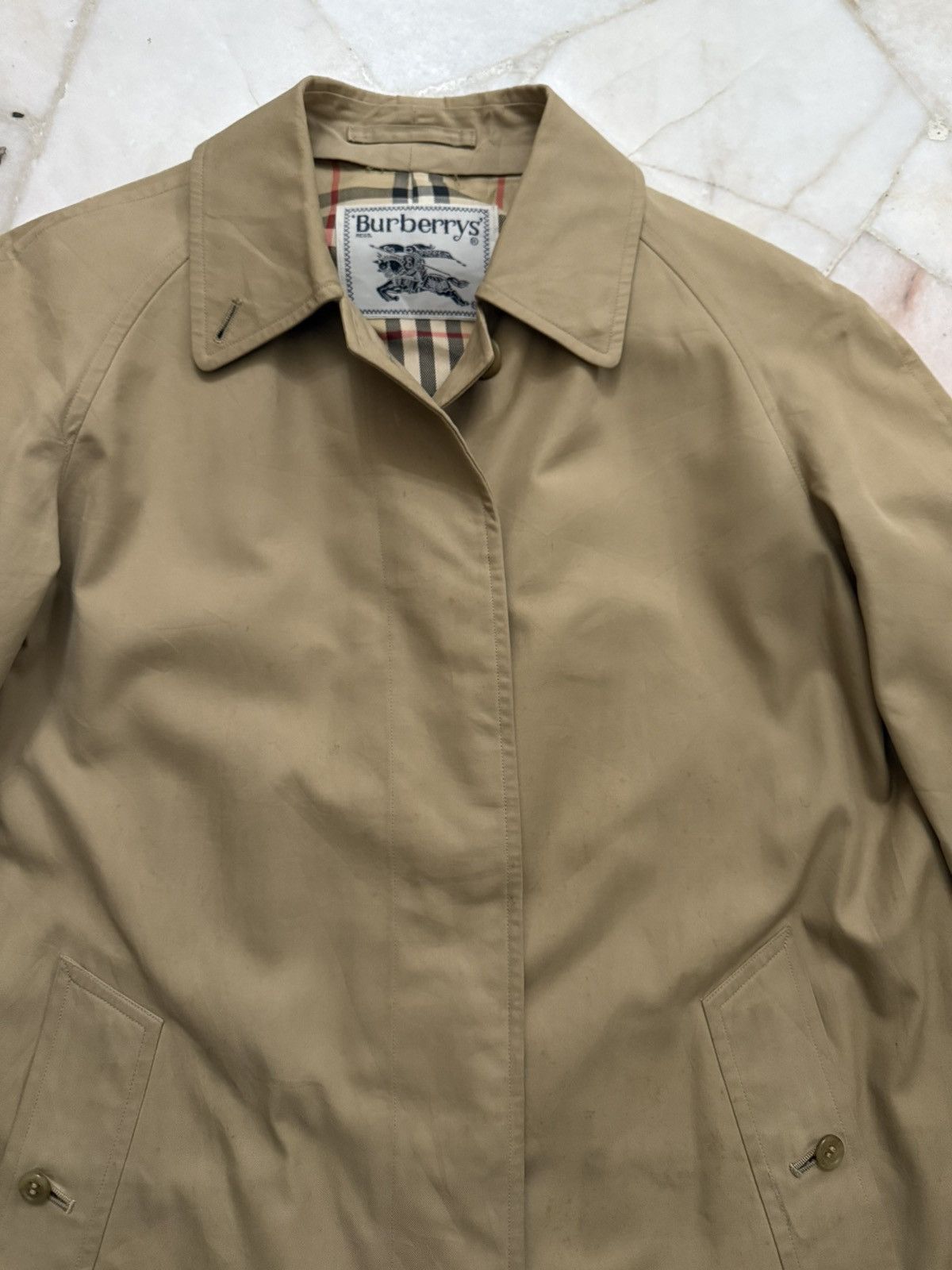 Burberry Vintage Burberry Nova Check Trench Coat Size US S / EU 44-46 / 1 - 3 Thumbnail