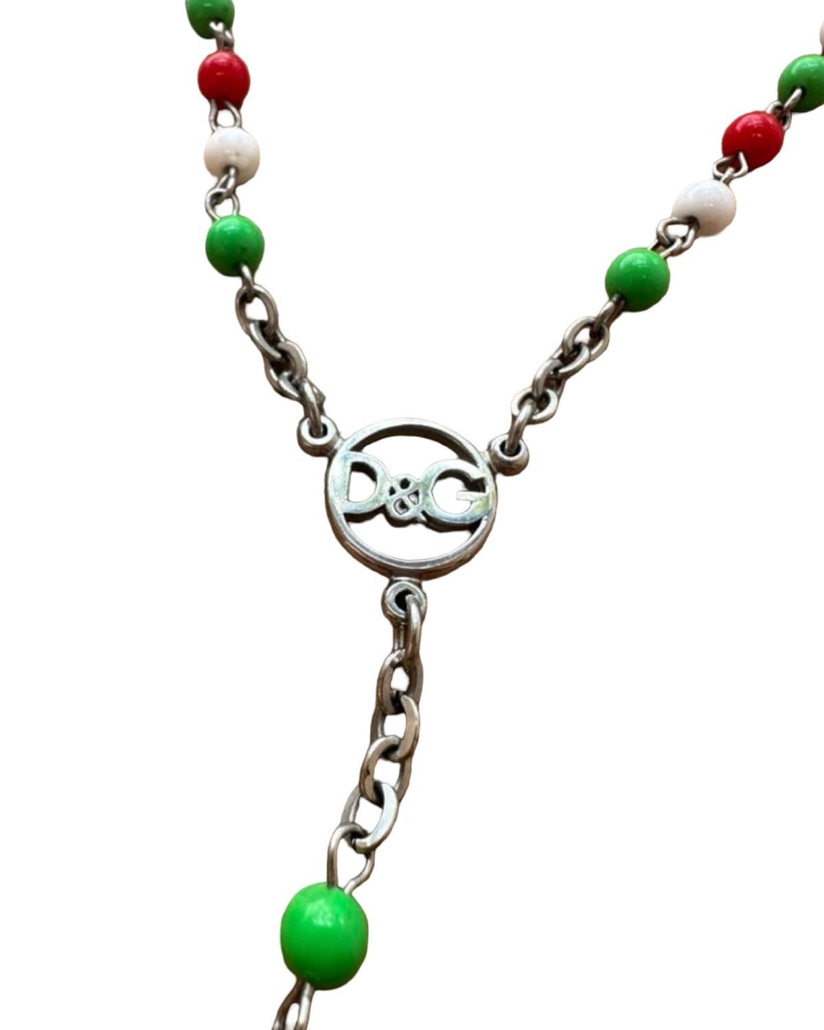 Dolce & Gabbana Multi Color Cross Rosary Chain Necklace Size ONE SIZE - 4 Thumbnail