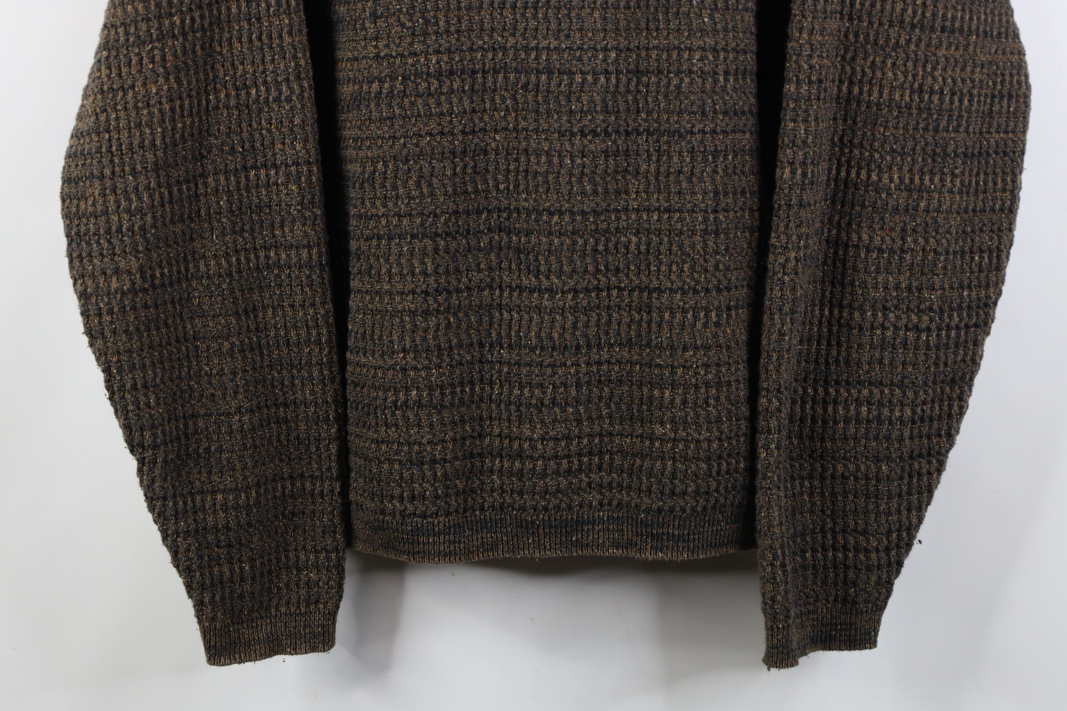 Vintage Vintage 90s Streetwear Ribbed Knit Henley Sweater Brown Size US XL / EU 56 / 4 - 3 Thumbnail