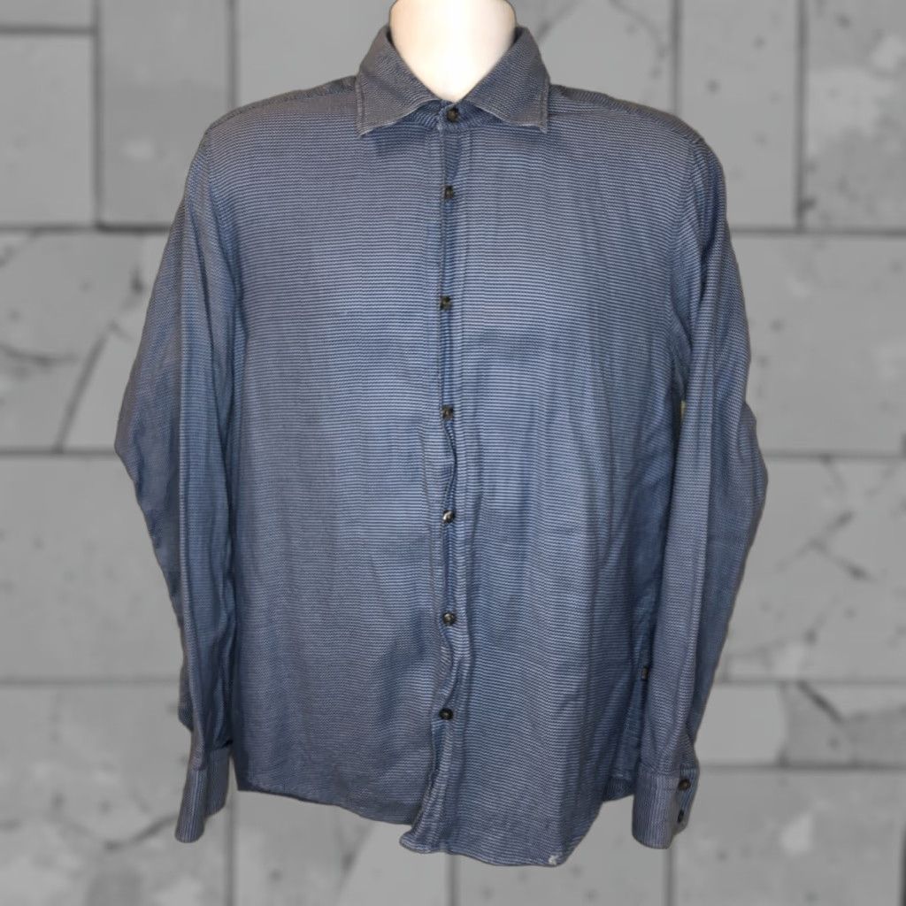 Hugo Boss HUGO BOSS Check Blue Button-Up Shirt Mens L Blue Large Long Sleeve Button-Up Shirt Mens L Size US L / EU 52-54 / 3 - 1 Thumbnail
