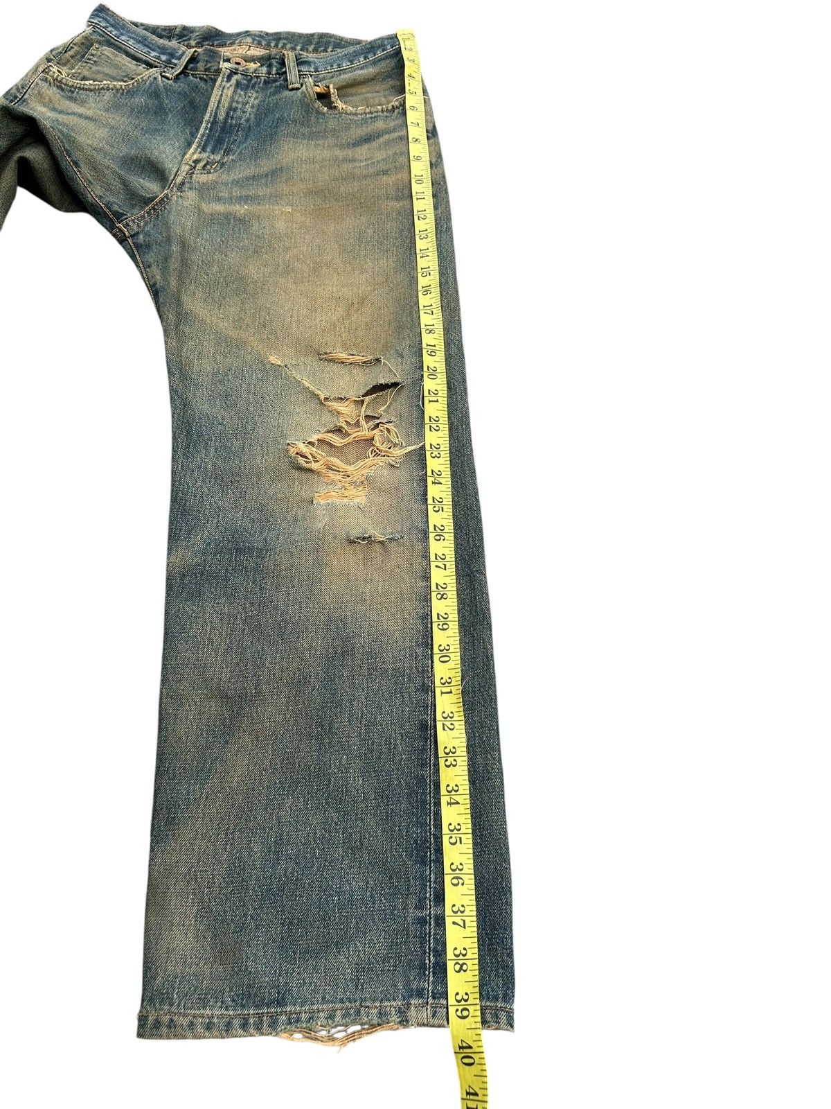 Kapital Thrashed Vintage Edwin 505X Selvedge Rusty Denim Jeans Size US 31 - 19 Thumbnail