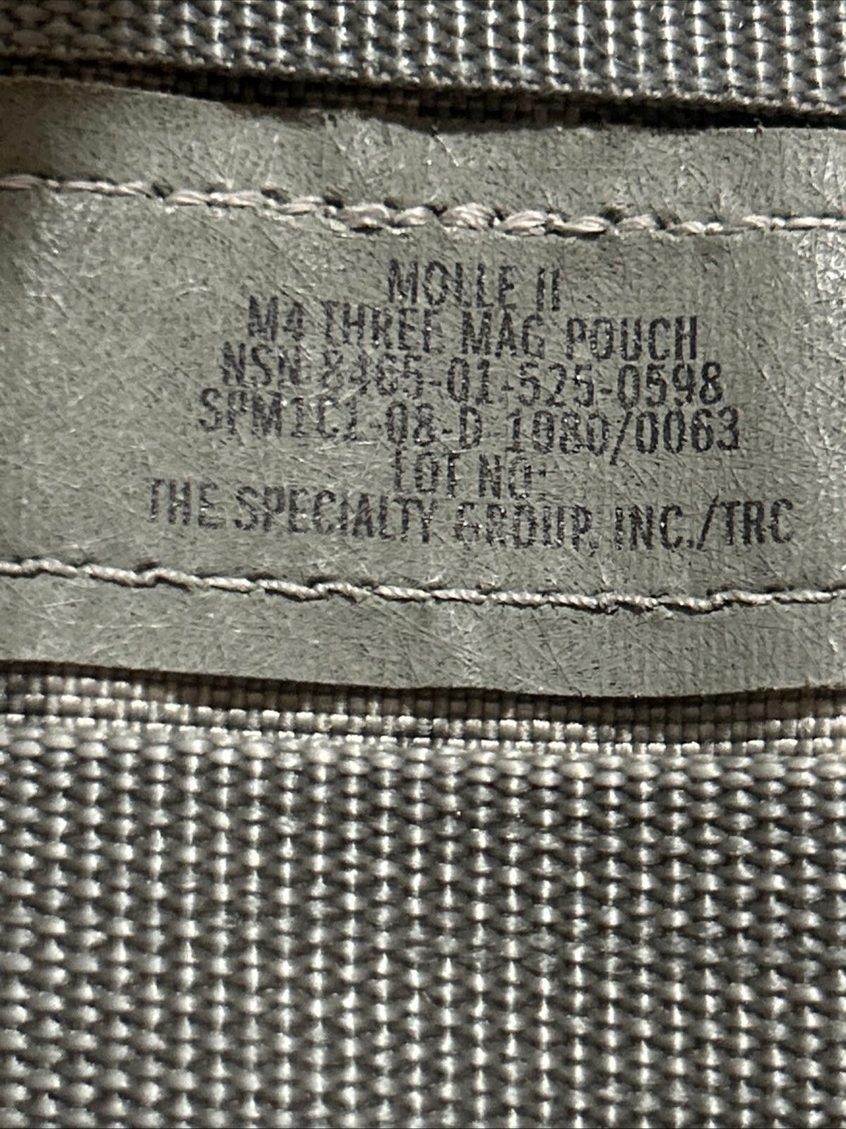 Other US Army Molle II M4 Three Mag Pouch Magazine Shingle Pouch Size ONE SIZE - 3 Thumbnail