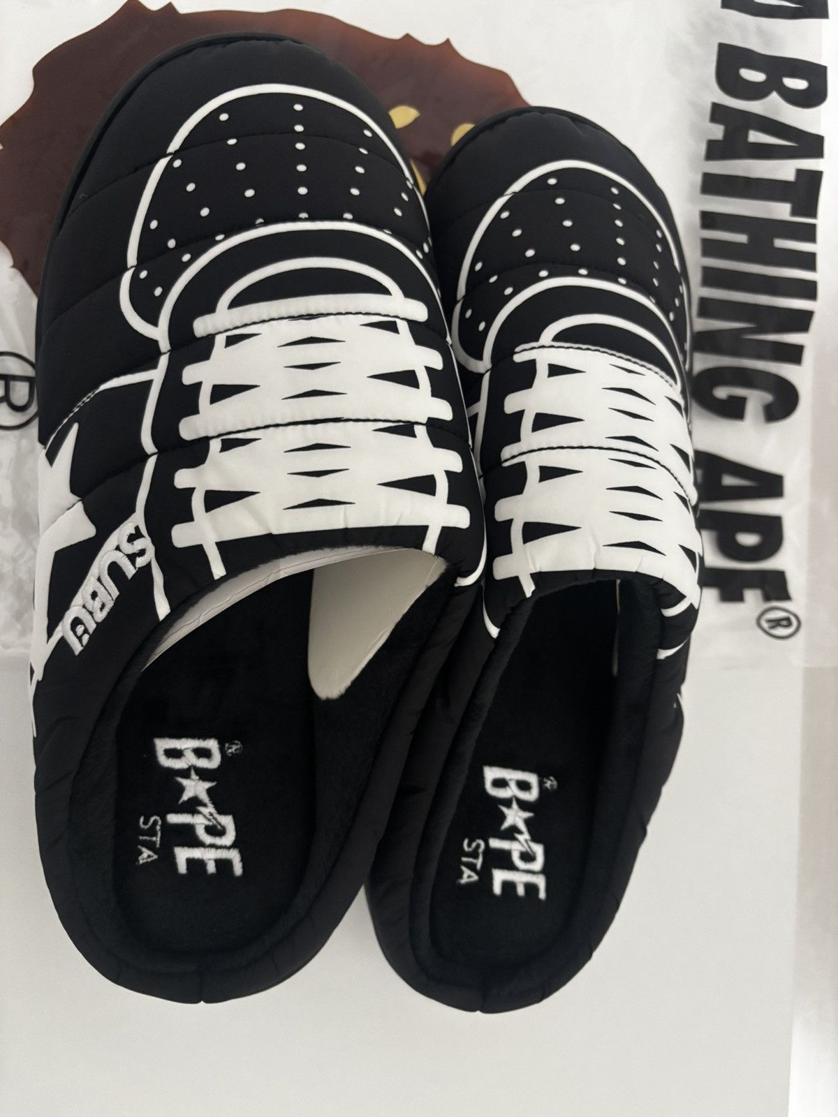 Bape Authentic ape bape x SUBU puffer sandals new L Size US 9 / EU 42 - 4 Thumbnail