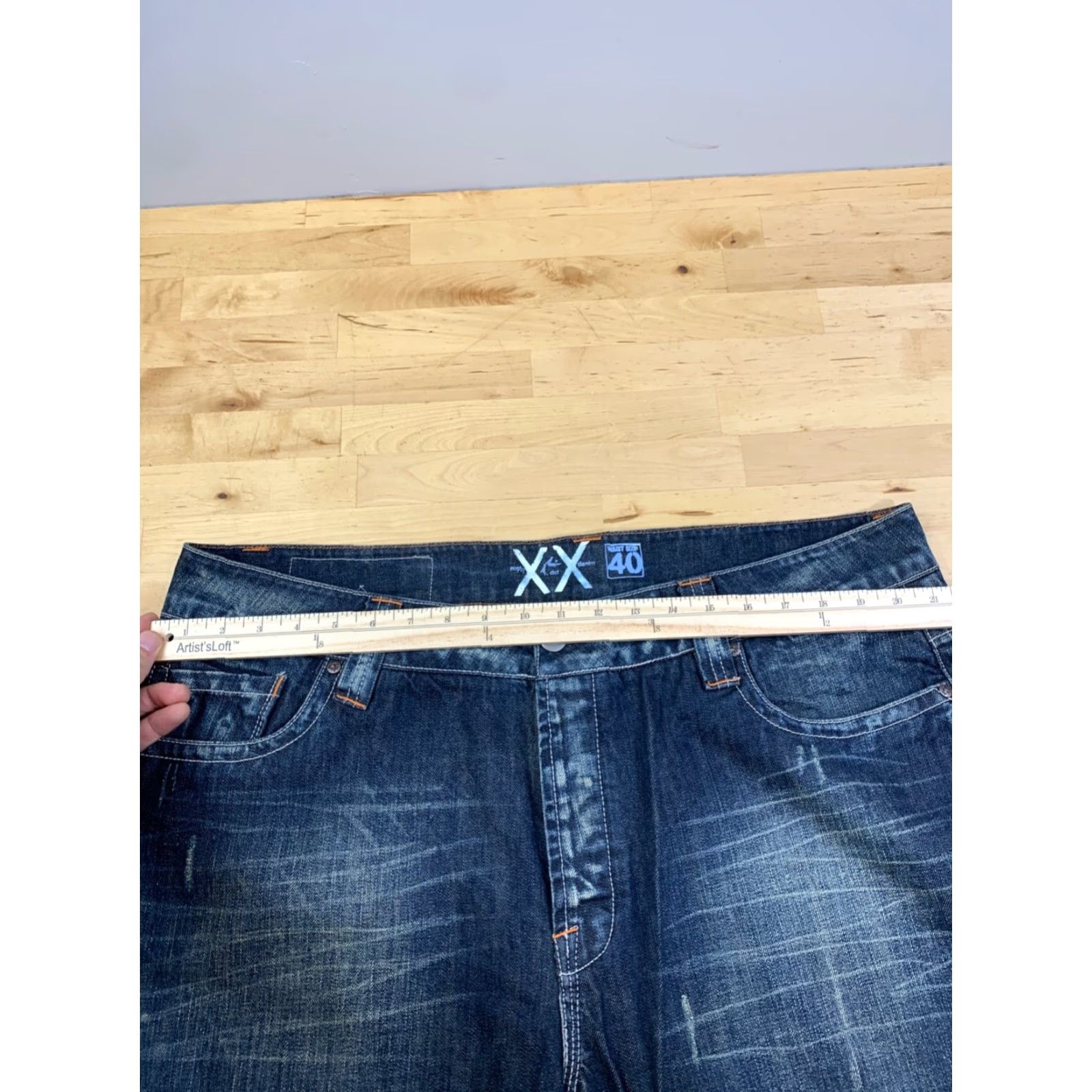 Rusty Rusty Jeans Straight Denim 40x32 Mens Blue Distressed 10397 Straight Lumber? Size US 40 / EU 56 - 7 Thumbnail