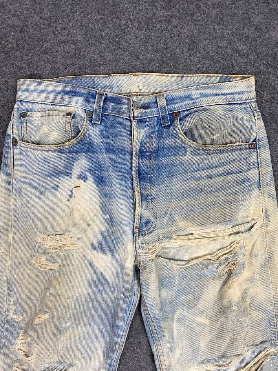 Levi's vintage levis 501 acid wash distressed denim nice design Size US 34 / EU 50 - 11 Thumbnail