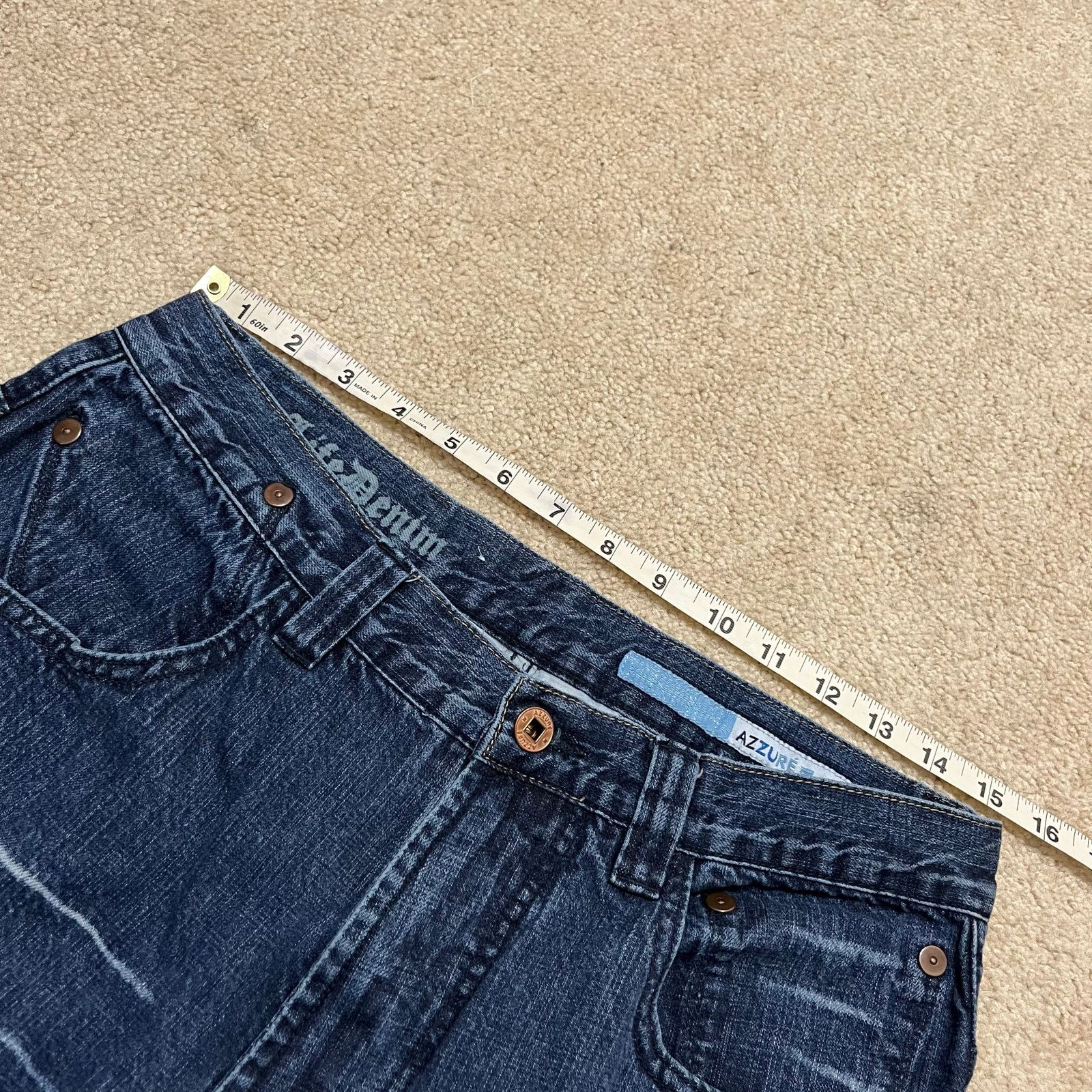 Other Azzure Y2K Baggy Skater Acid Washed Jean 31Wx31L Size US 31 - 6 Thumbnail
