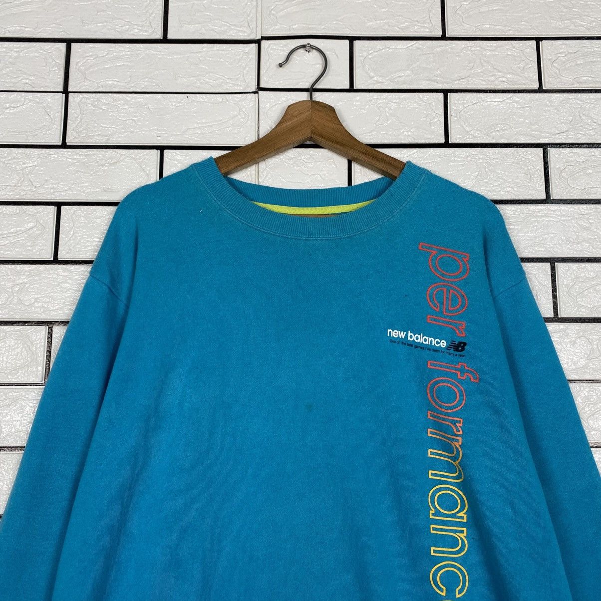 Japanese Brand Vintage Sweatshirt New Balance Size US L / EU 52-54 / 3 - 4 Thumbnail