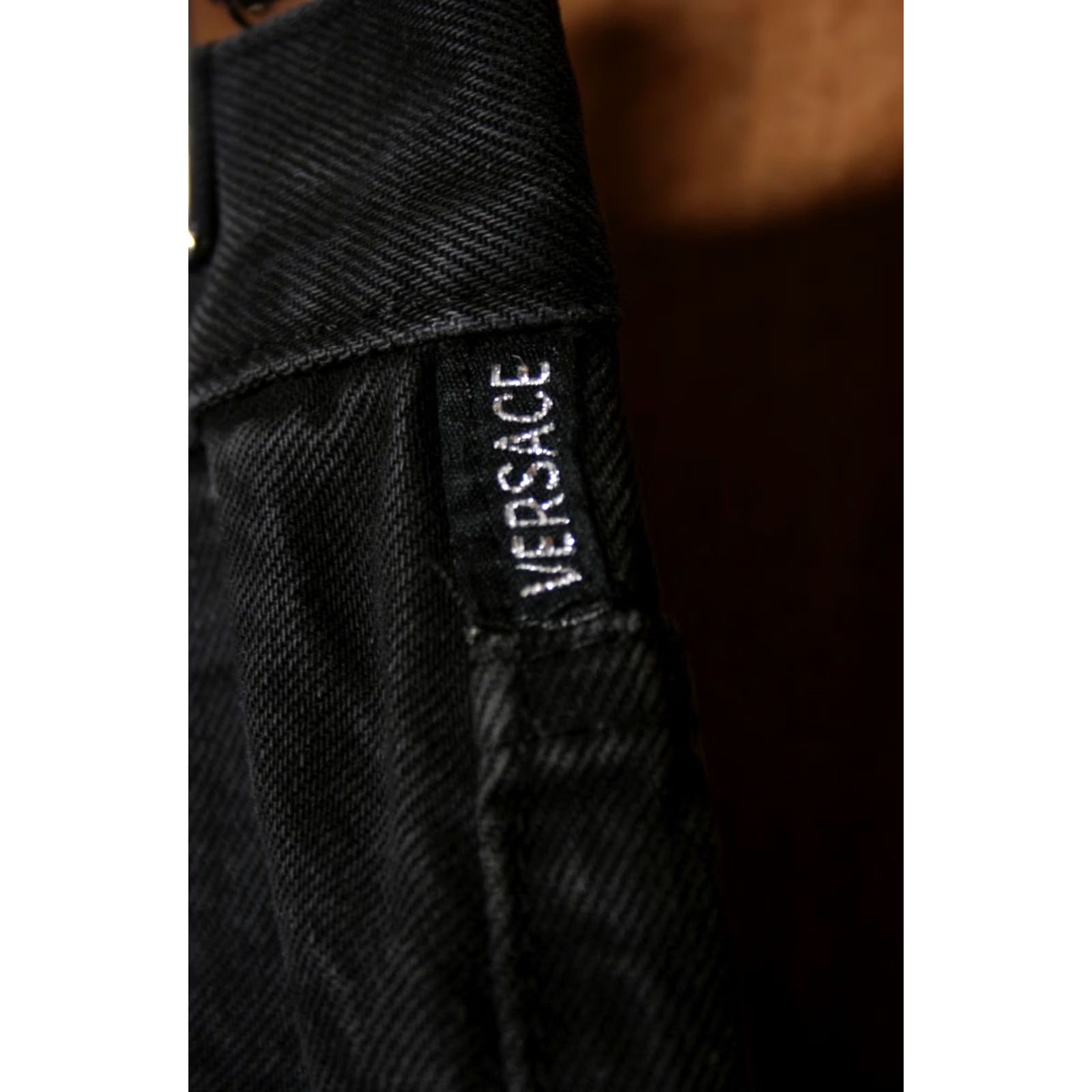 Versace VINTAGE Versace Jeans Mens Black Denim Jeans 32x29 Straight Rise Mid Button Fly 32 Inseam 29 Black Denim Cotton Italy Brand Versace Size US 32 / EU 48 - 3 Thumbnail