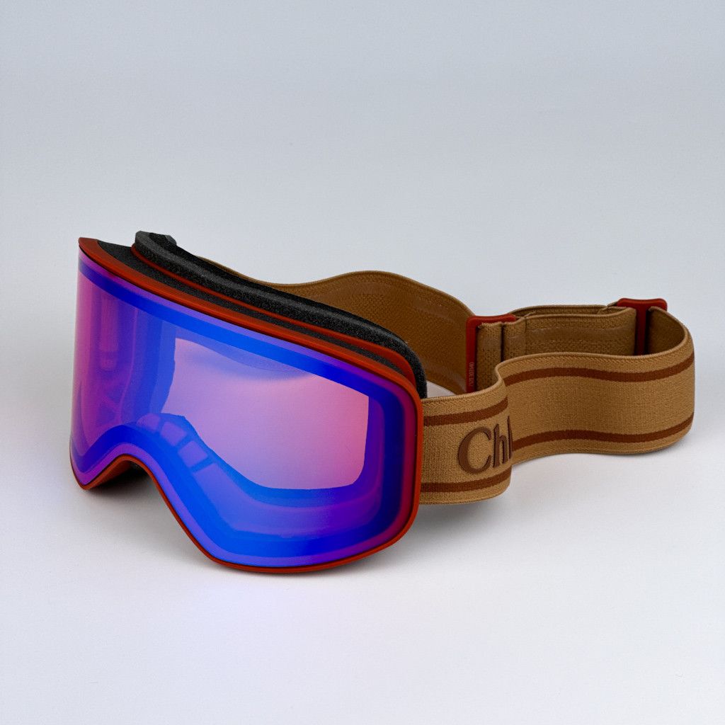Chloe NEW Chloe CH0072S 003 Orange Multilayer Blue Zeiss Ski Mask Size ONE SIZE - 5 Thumbnail