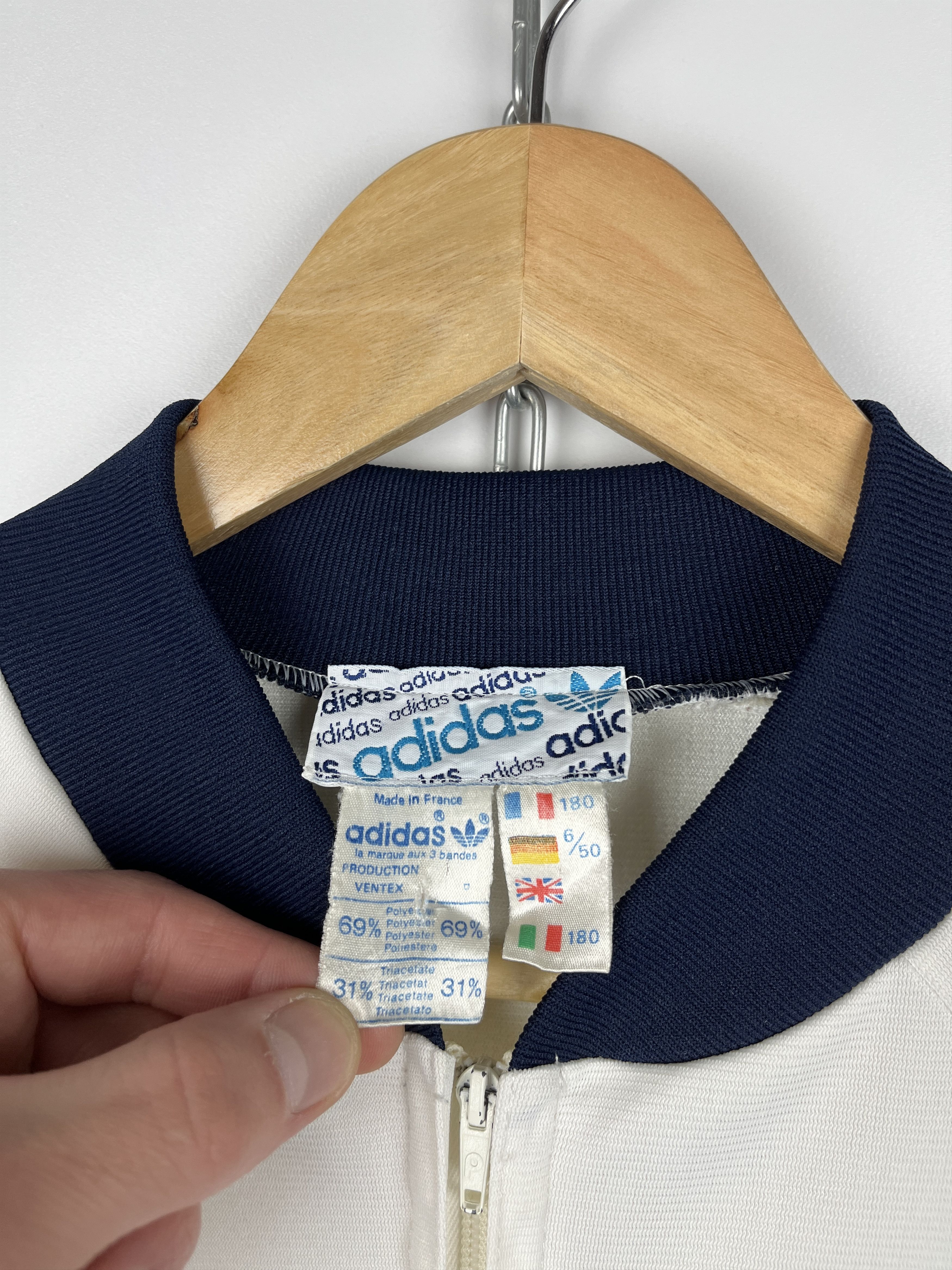 Adidas 70's - 80's Adidas Ventex France Vintage Track Bomber Jacket Size US M / EU 48-50 / 2 - 12 Thumbnail