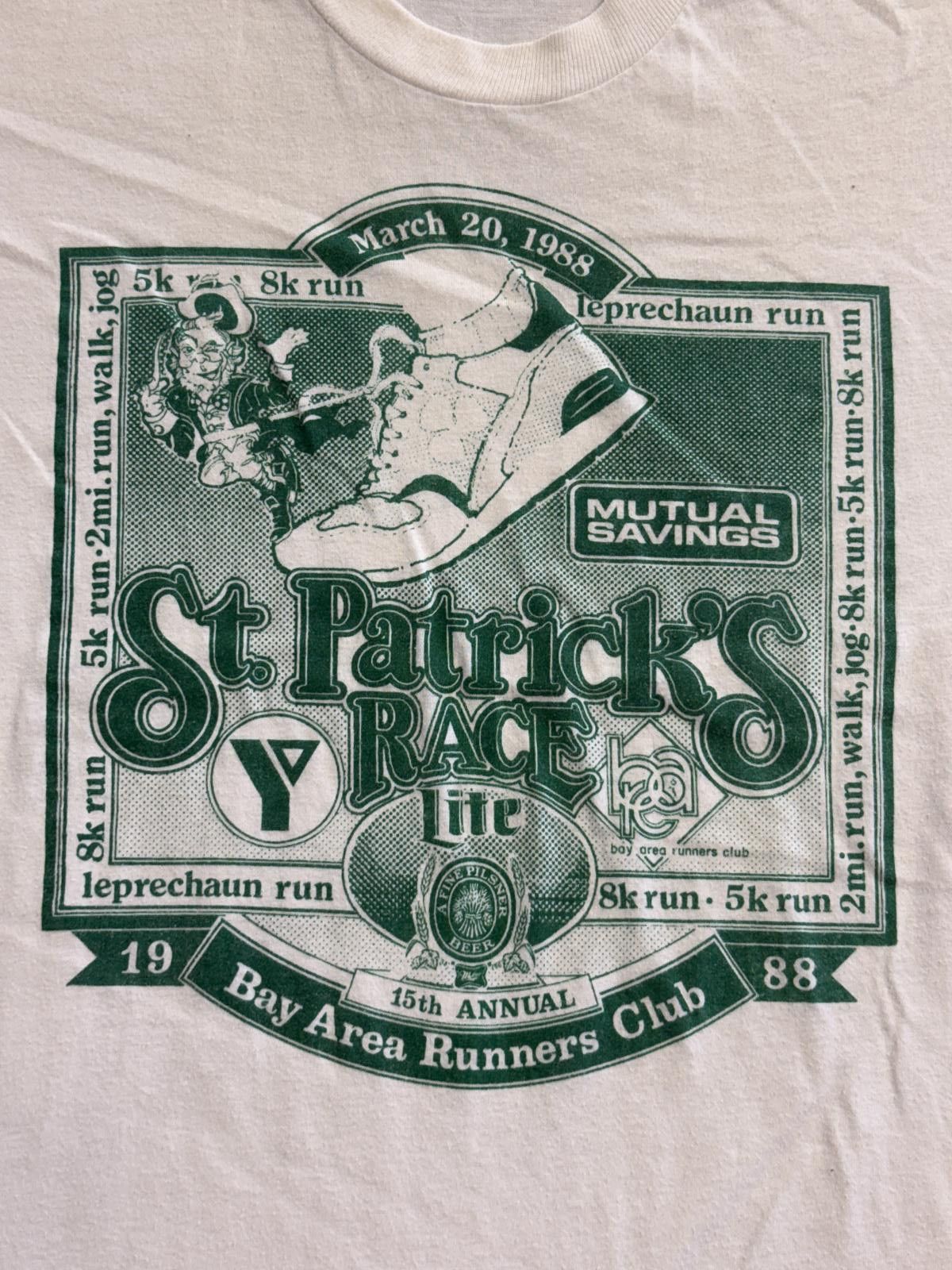 Designer Vintage St Patricks Day T-shirt 1988 Race Bay Area Runners Size US L / EU 52-54 / 3 - 2 Thumbnail
