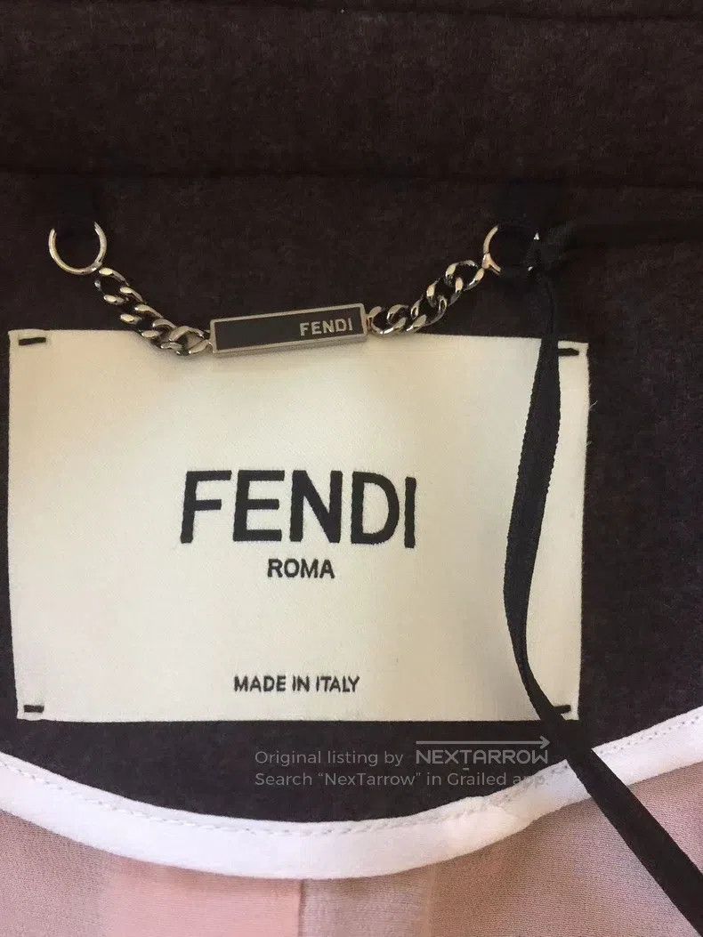 Fendi Fendi Women's Wool Short Coat with Cashmere Inside Size L / US 10 / IT 46 - 7 Thumbnail