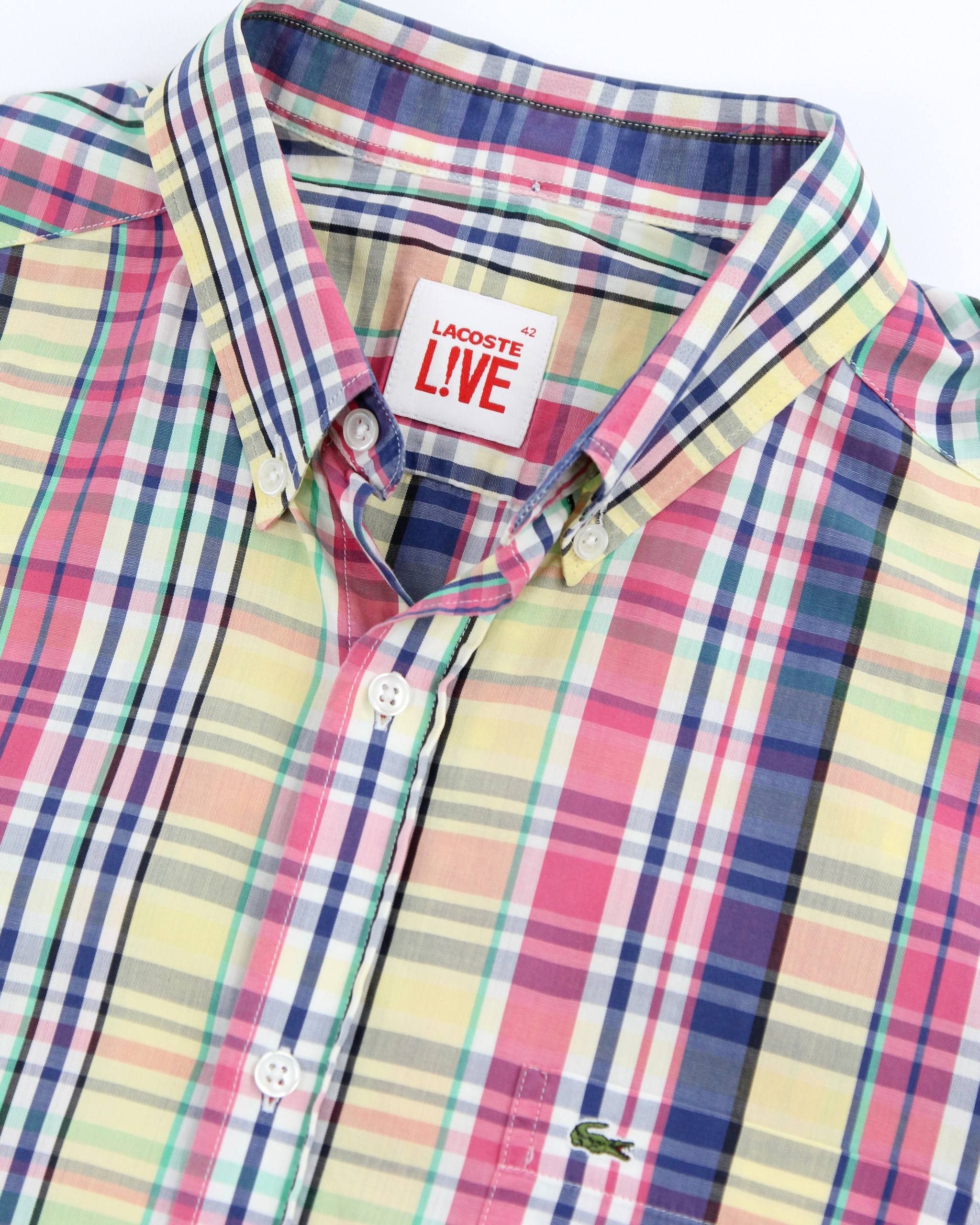 Lacoste LACOSTE L!VE Checkered shirt with logo Size US L / EU 52-54 / 3 - 7 Thumbnail