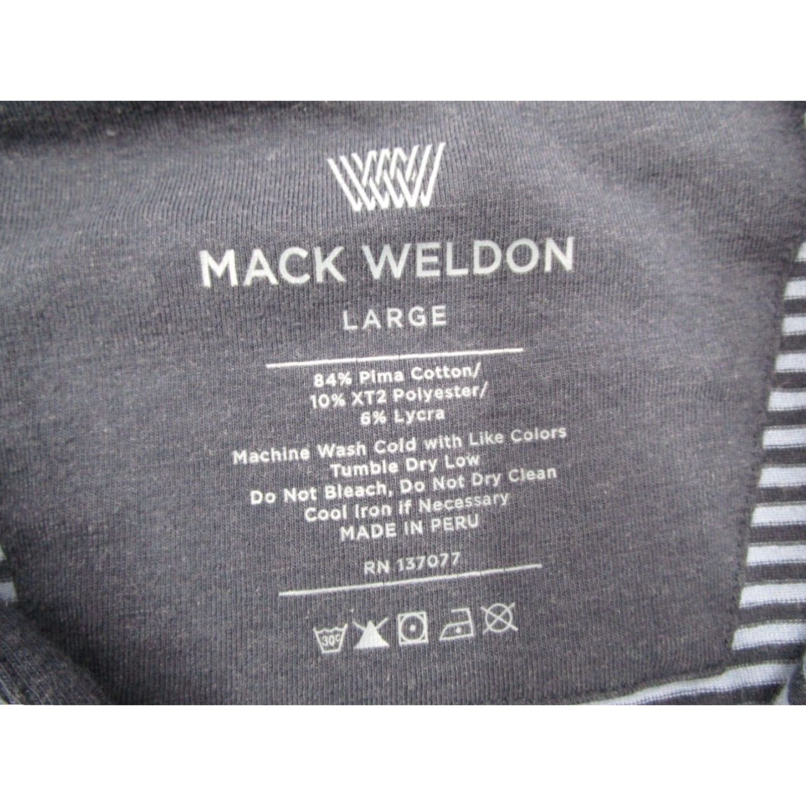 Vintage Mack Weldon Men's Large Blue Striped Polo Shirt Golf Casual Size US L / EU 52-54 / 3 - 3 Thumbnail