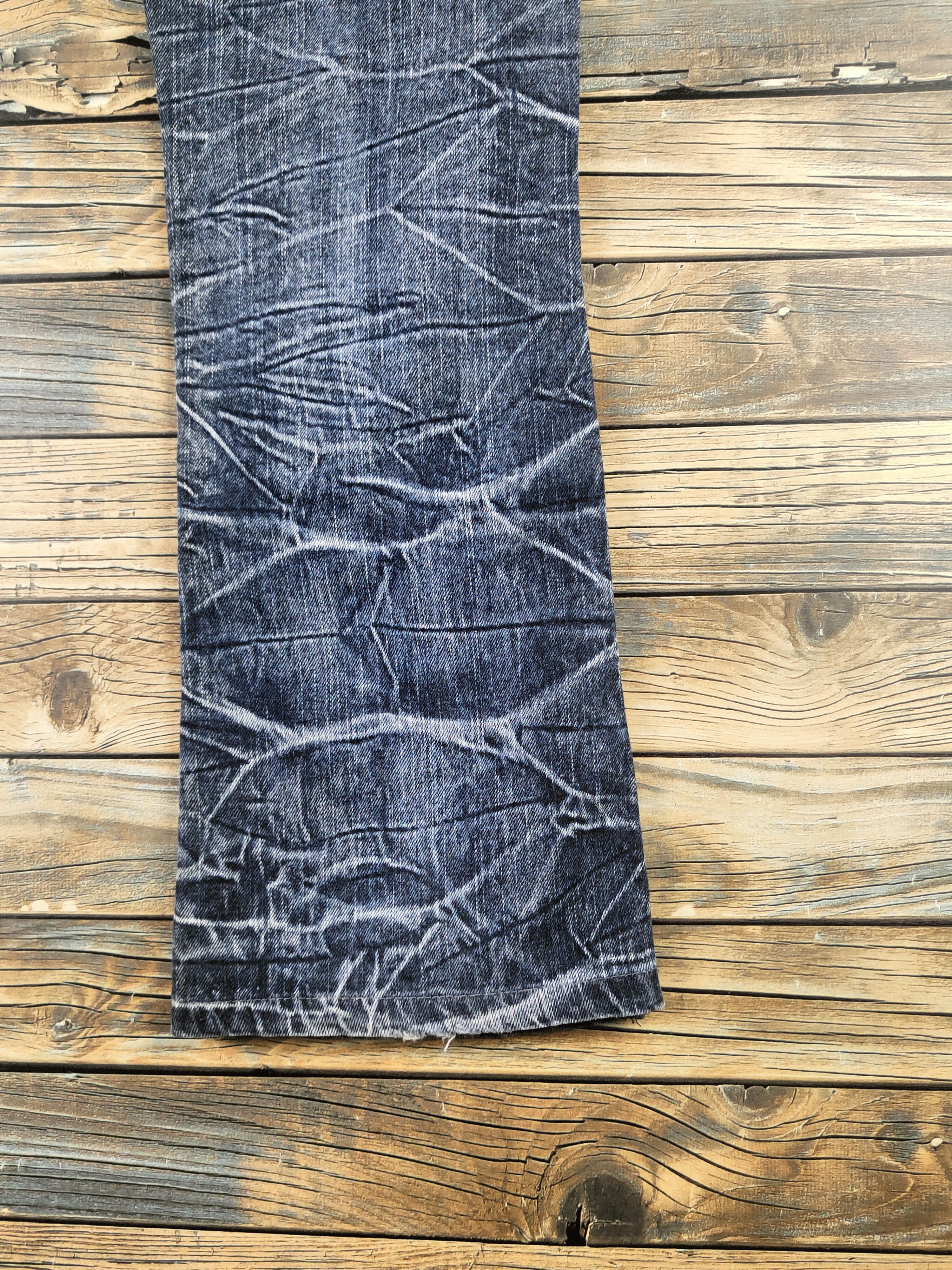 Japanese Brand DL Jack Serika Dark Blue Patched Denim Jeans #46-830 Size US 32 / EU 48 - 12 Thumbnail