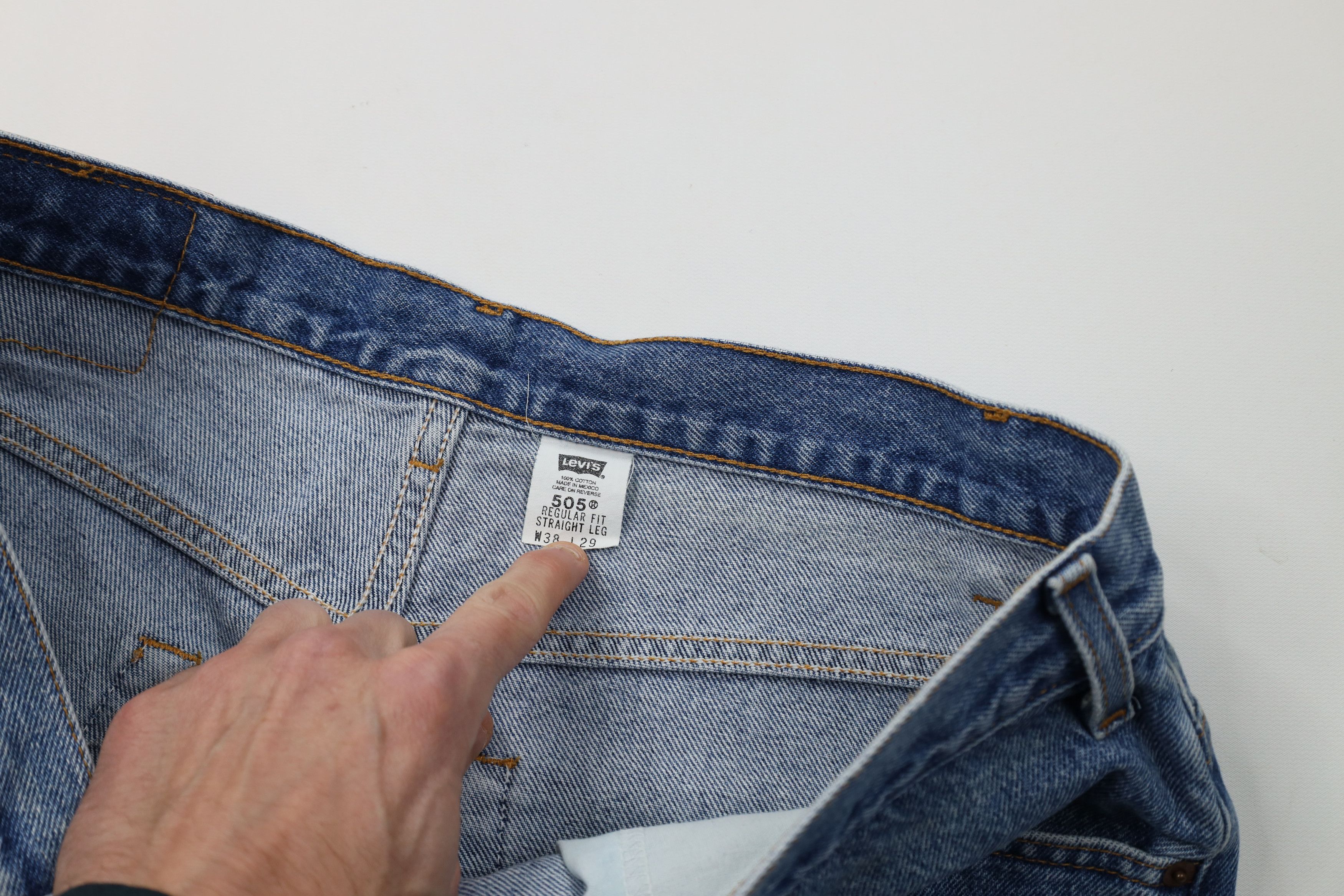 Levi's Vintage Y2K Levis 505 Regular Straight Leg Denim Jeans Size US 38 / EU 54 - 8 Thumbnail