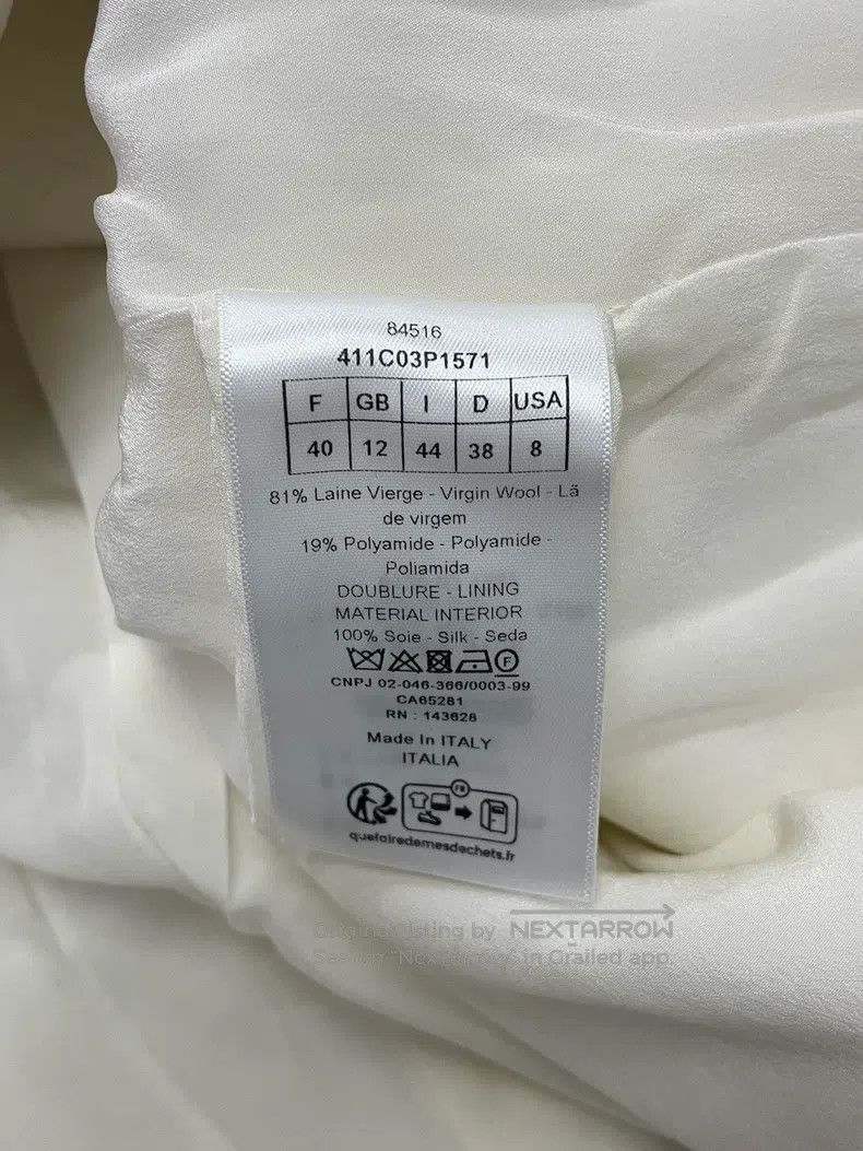 Dior Dior White woollen lace suit jacket Size S / US 4 / IT 40 - 5 Thumbnail
