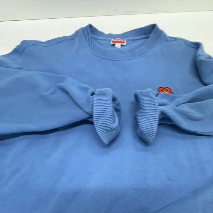 Kenzo Kenzo Casual Blue Sweatshirt with Floral Logo -2507 Size US M / EU 48-50 / 2 - 8 Thumbnail