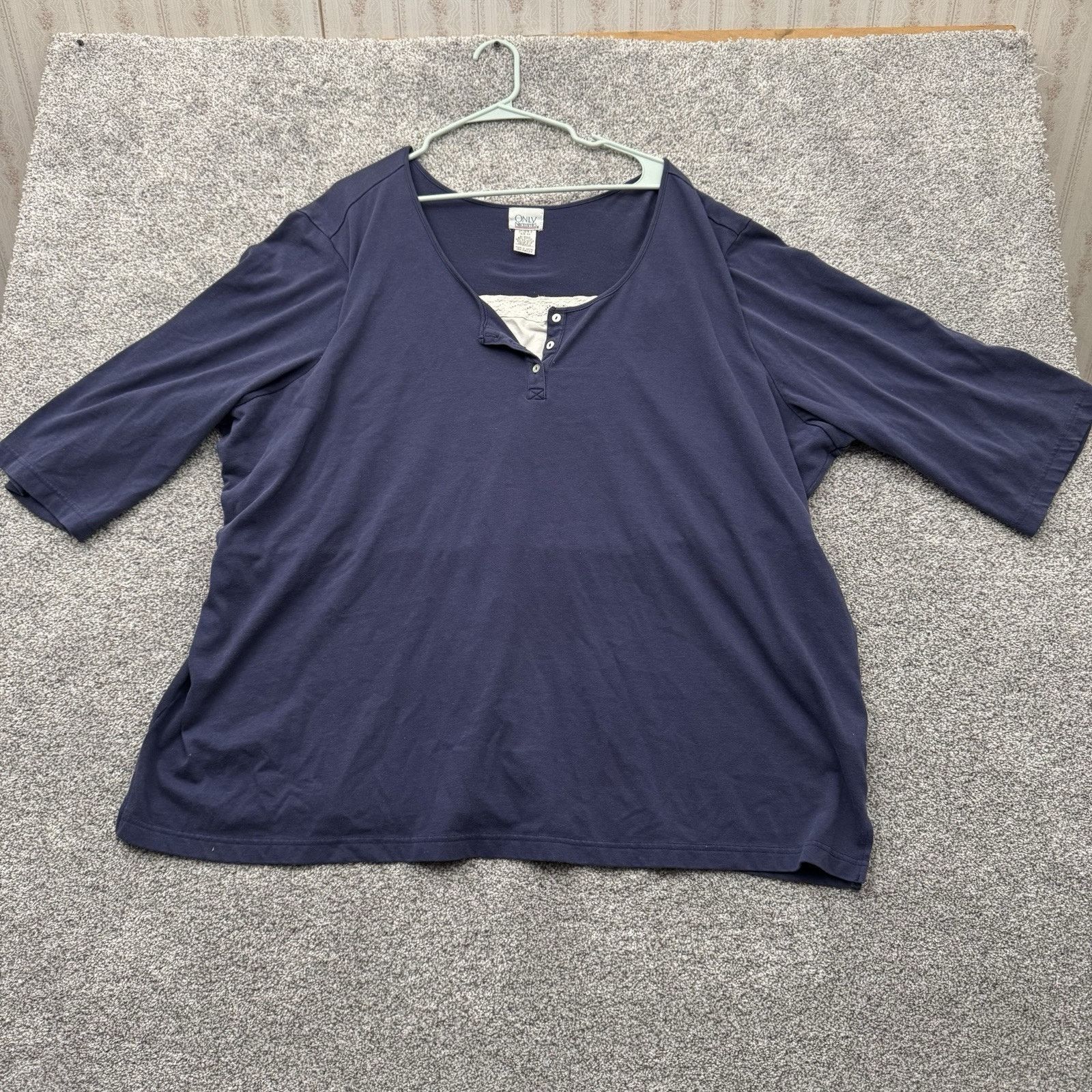 Other Henley Top Womens Plus 4X Romantic Grandmacore Cottagecore Size 4XL / US 24-26 - 1 Thumbnail