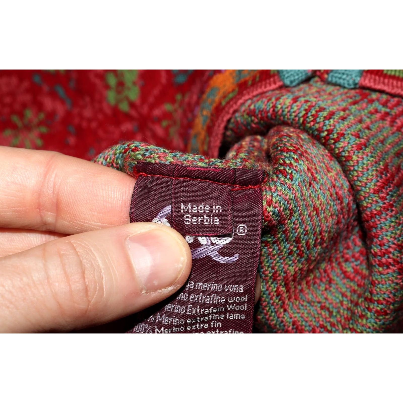 Vintage IVKO WOMEN CARDIGAN LONGSLEEVE SWEATER BUTTON UP RED XL 100% MERINO WOOL Size XL / US 12-14 / IT 48-50 - 5 Thumbnail