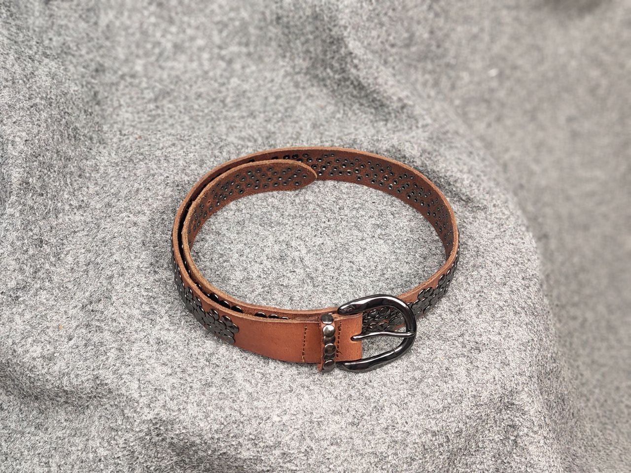 Japanese Brand Vintage 90s Japan Leather Belt Hysteric Glamour Y2K Style Size ONE SIZE - 5 Thumbnail