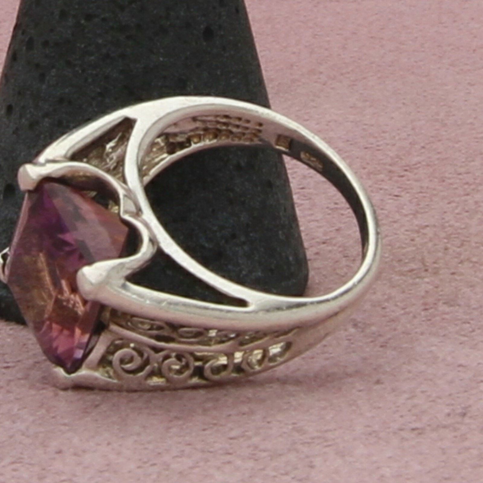 Sterling Silver sterling silver vintage ametrine scroll ring size 6 Size ONE SIZE - 3 Thumbnail