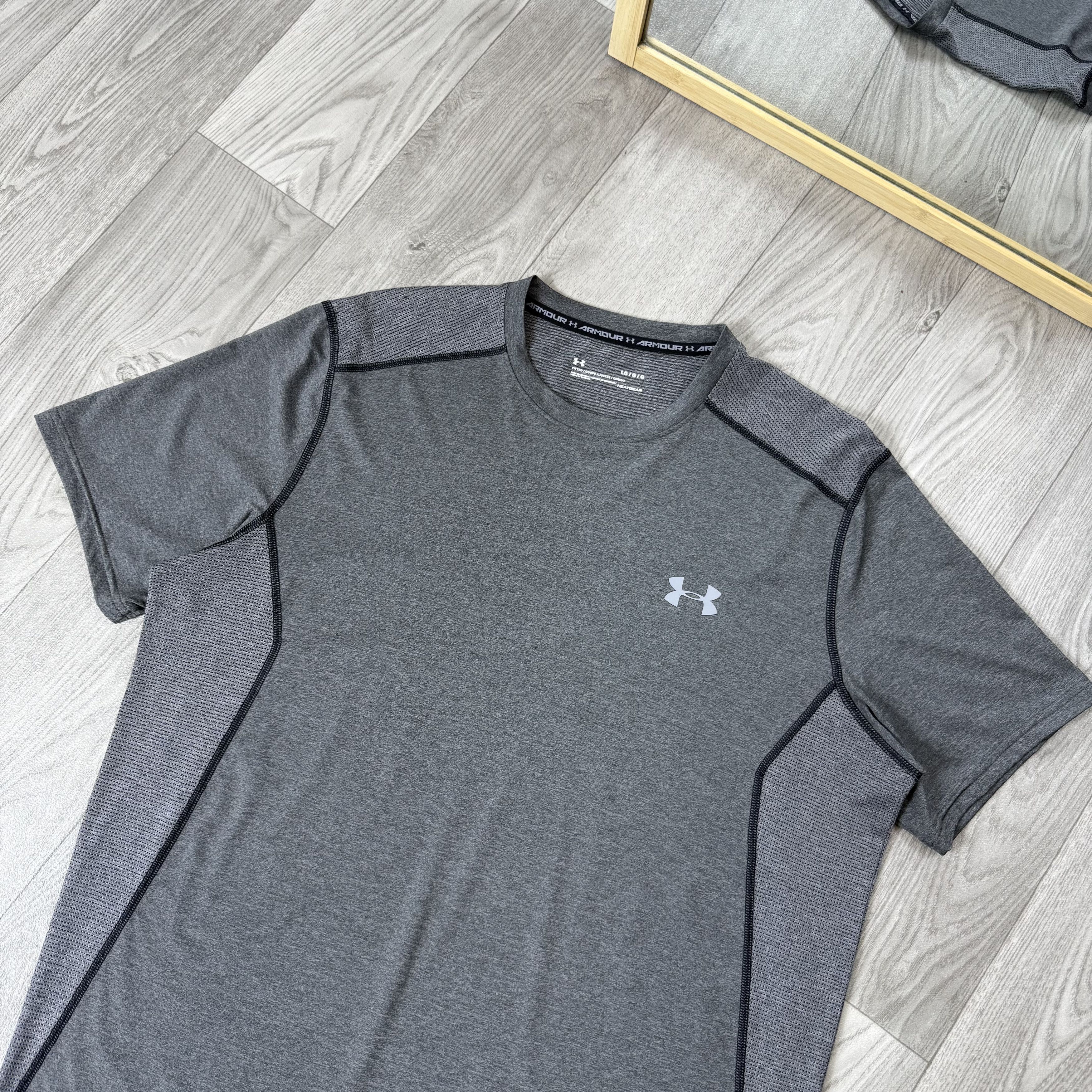 Under Armour Under Armour Heatgear Grey Tee Shirt L Size US L / EU 52-54 / 3 - 6 Thumbnail