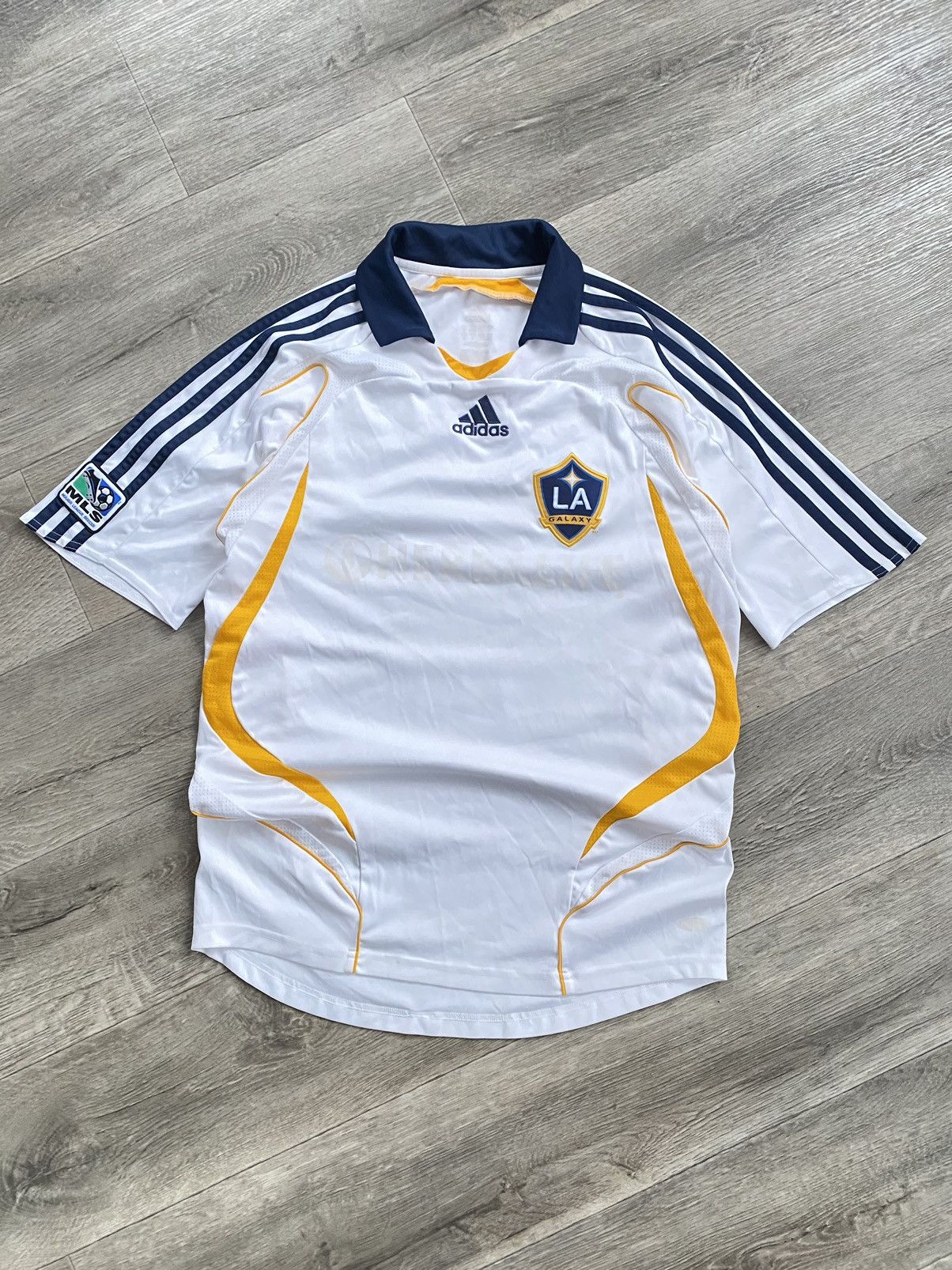 Adidas × David Beckham × Vintage 🫧Beckham LA Galaxy 2007 Football Shirt Jersey Adidas Size US S / EU 44-46 / 1 - 2 Thumbnail