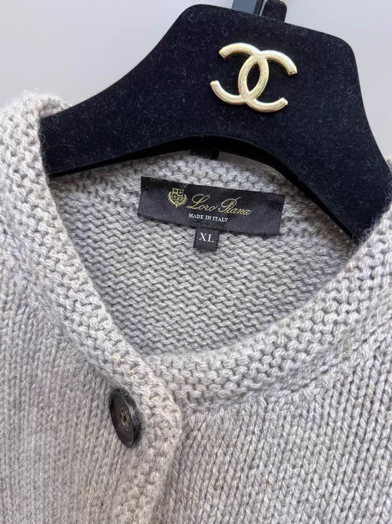 Loro Piana Loro Piana Autumn/Winter 2025 Oatmeal Cashmere Knit Jacket Size XL / US 12-14 / IT 48-50 - 4 Thumbnail