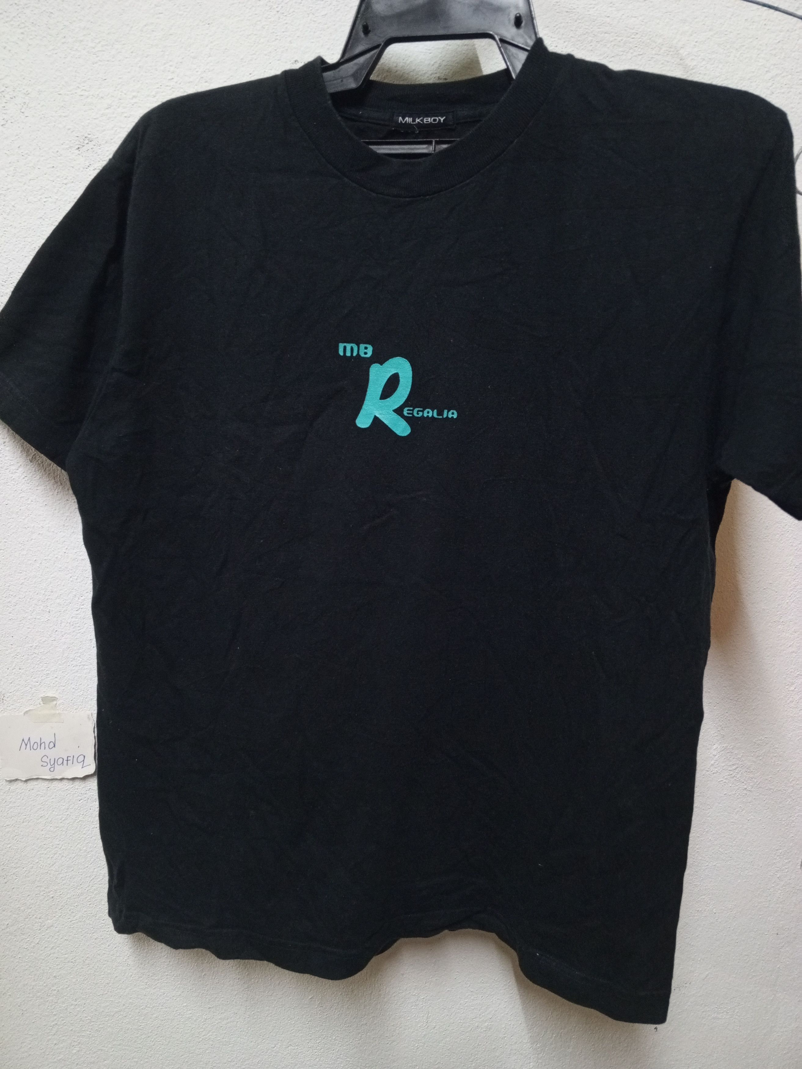 Beauty Beast •RARE ITEM• 90S MILK BOY ( R ) REGALIA BLACK T-SHIRT Size US M / EU 48-50 / 2 - 4 Thumbnail