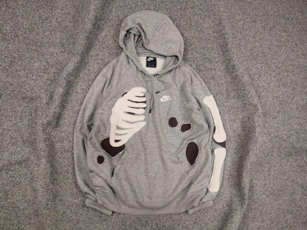 Nike Rare nike skeleton Logo vintage reworked Hoodie Y2K Style Size US S / EU 44-46 / 1 - 1 Thumbnail