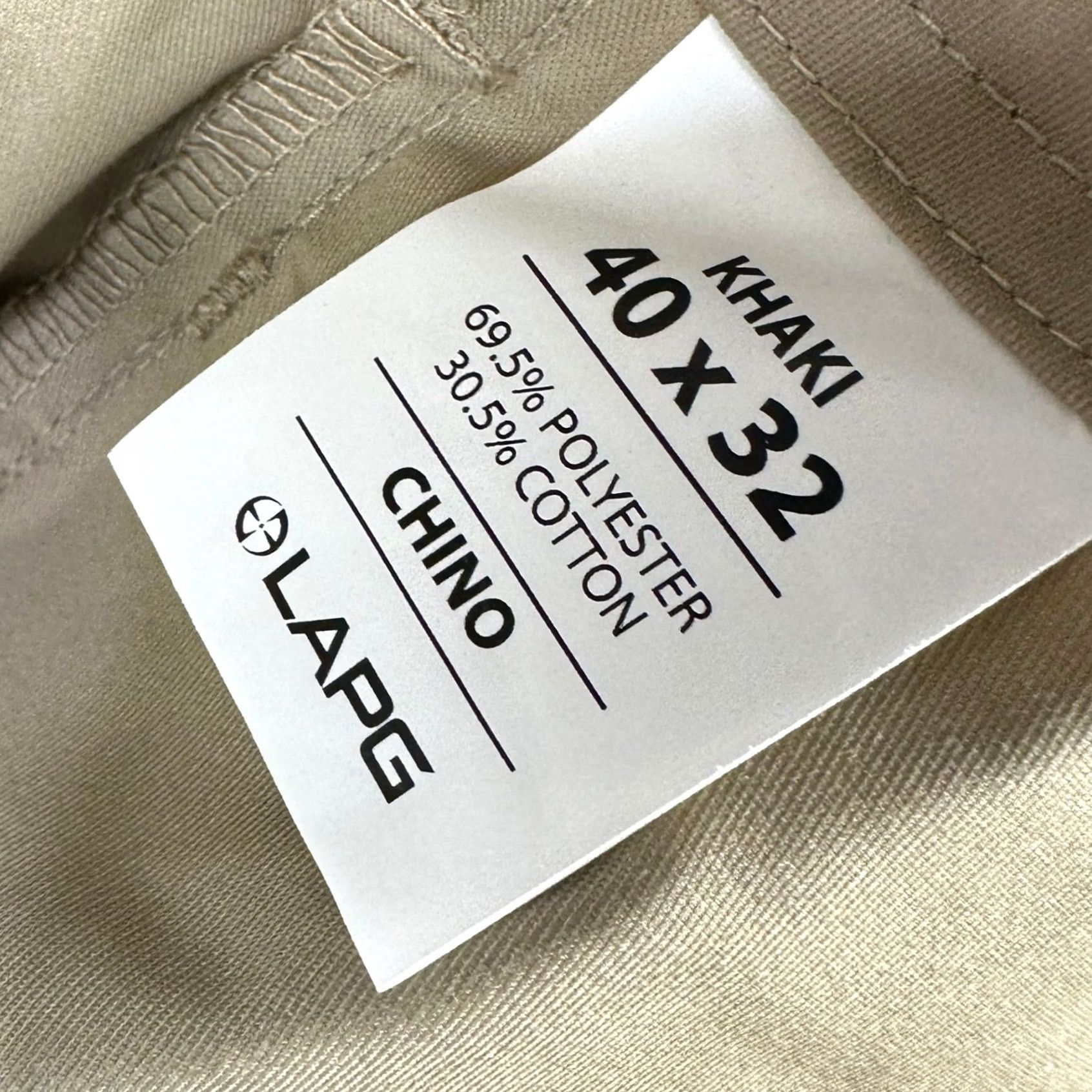 Vintage LAPG Terrain Flex Chino Pants 40X32 Tan Khaki Flat Front Straight Leg Casual Mens Pants Size US 40 / EU 56 - 6 Thumbnail