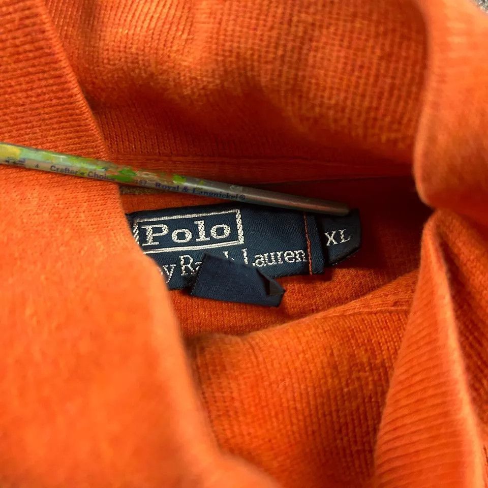 Polo Ralph Lauren × Vintage Polo Ralph Lauren 1/4 Zip Sweater Mens XL Cotton Distressed Size US XL / EU 56 / 4 - 3 Thumbnail